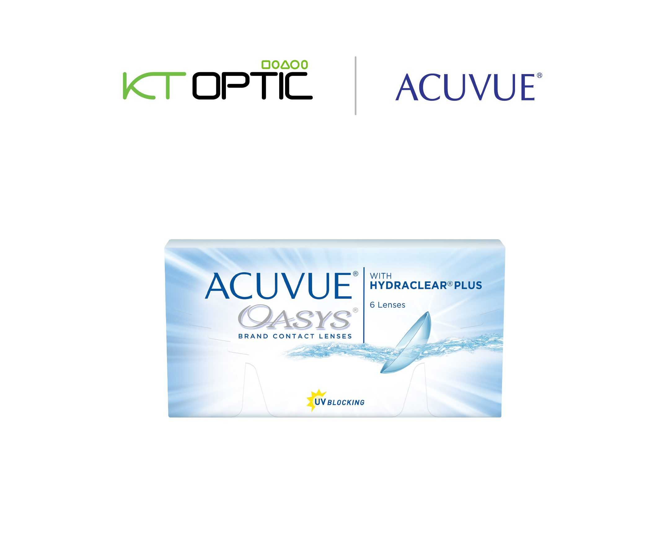 ACUVUE OASYS WITH HYDRACLEAR PLUS คอนแทคเลนส์ใสราย 2 สัปดาห์ สำหรับสายตาสั้น