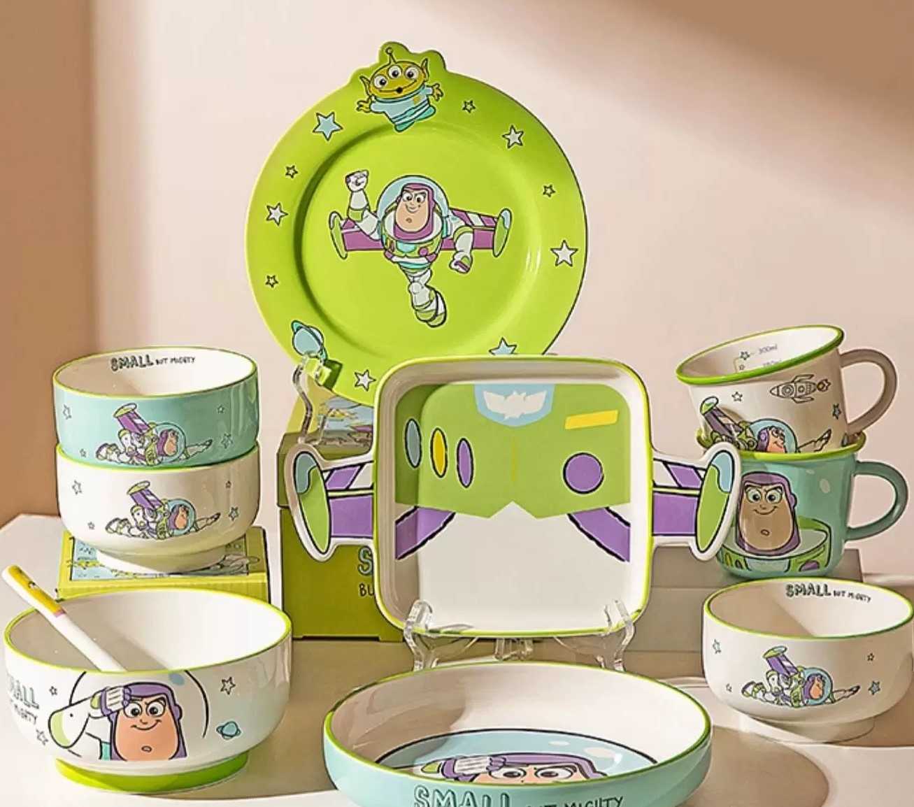 Preorder12-15วัน-(วัสดุ เซรามิค) ลิขสิทธิ์แท้ เซ็ททานถ้วยจาน Toystory