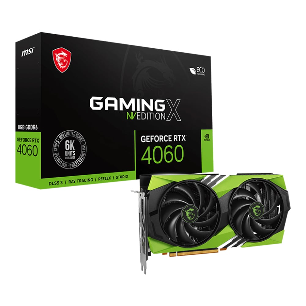 VGA (การ์ดแสดงผล) MSI GEFORCE RTX 4060 GAMING X NV EDITION 8G - 8GB GDDR6