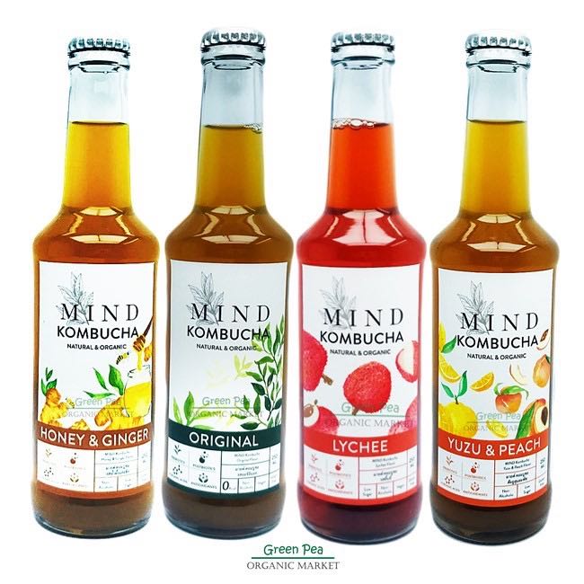 Mind Organic Kombucha, มายด์ คอมบูชะ ,คอมบูชะต้นตำรับ  5สูตร , 250 มล. มีอย ปาร์ตี้ปีใหม่