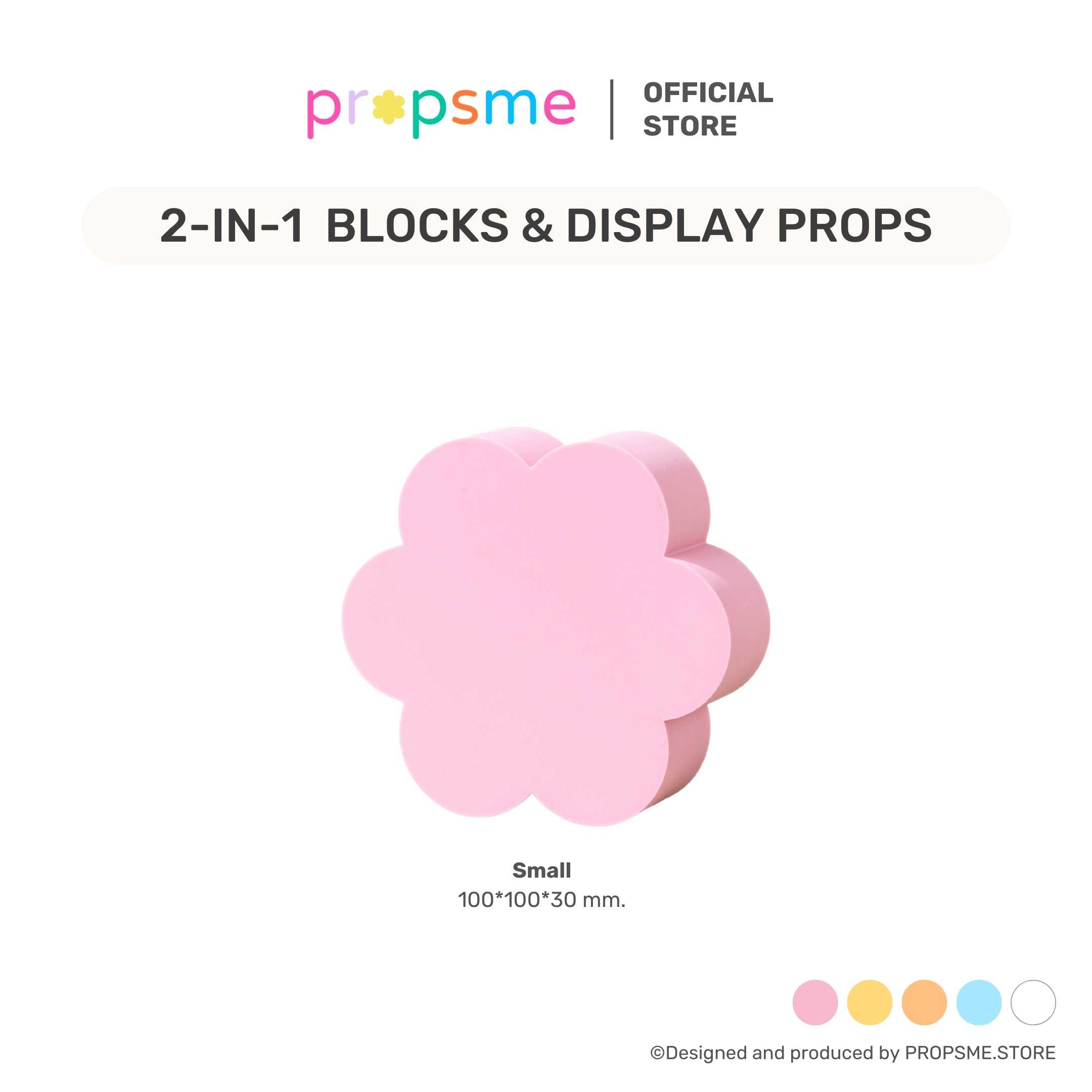 Propsme | 2in1 Blocks & Display Props แท่นวางสินค้า พร็อพถ่ายภาพสินค้า - Flower Blooming (Small)