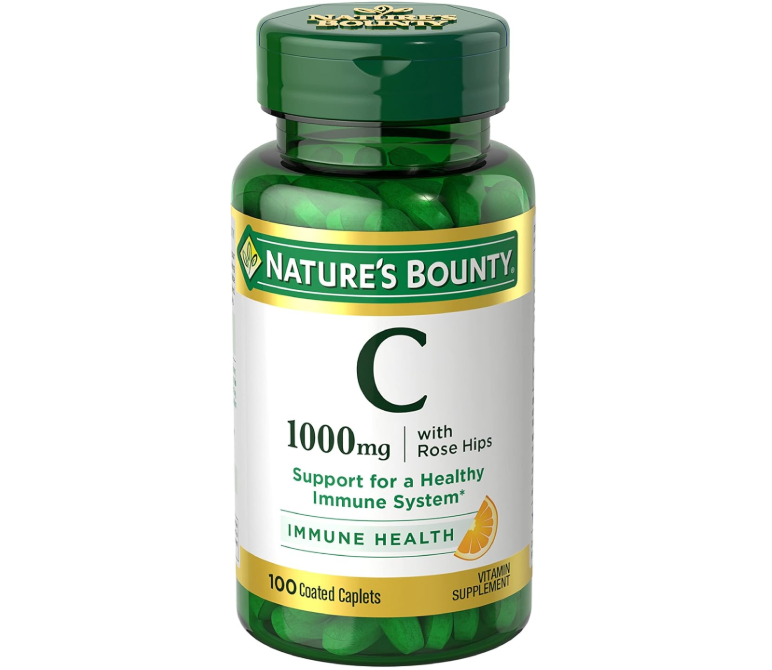 วิตามินซี 1000 + โรสฮิป VitaminC + Rose Hips, Immune Support, 1000mg, 100 Coated Caplets
