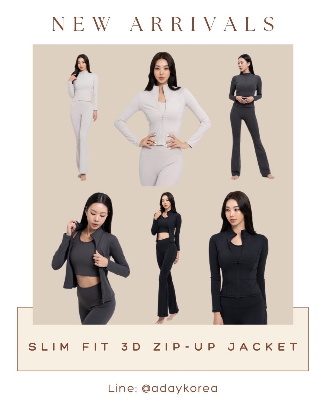 𝑁𝑒𝑤! Slim Fit 3D Zip-Up Jacket