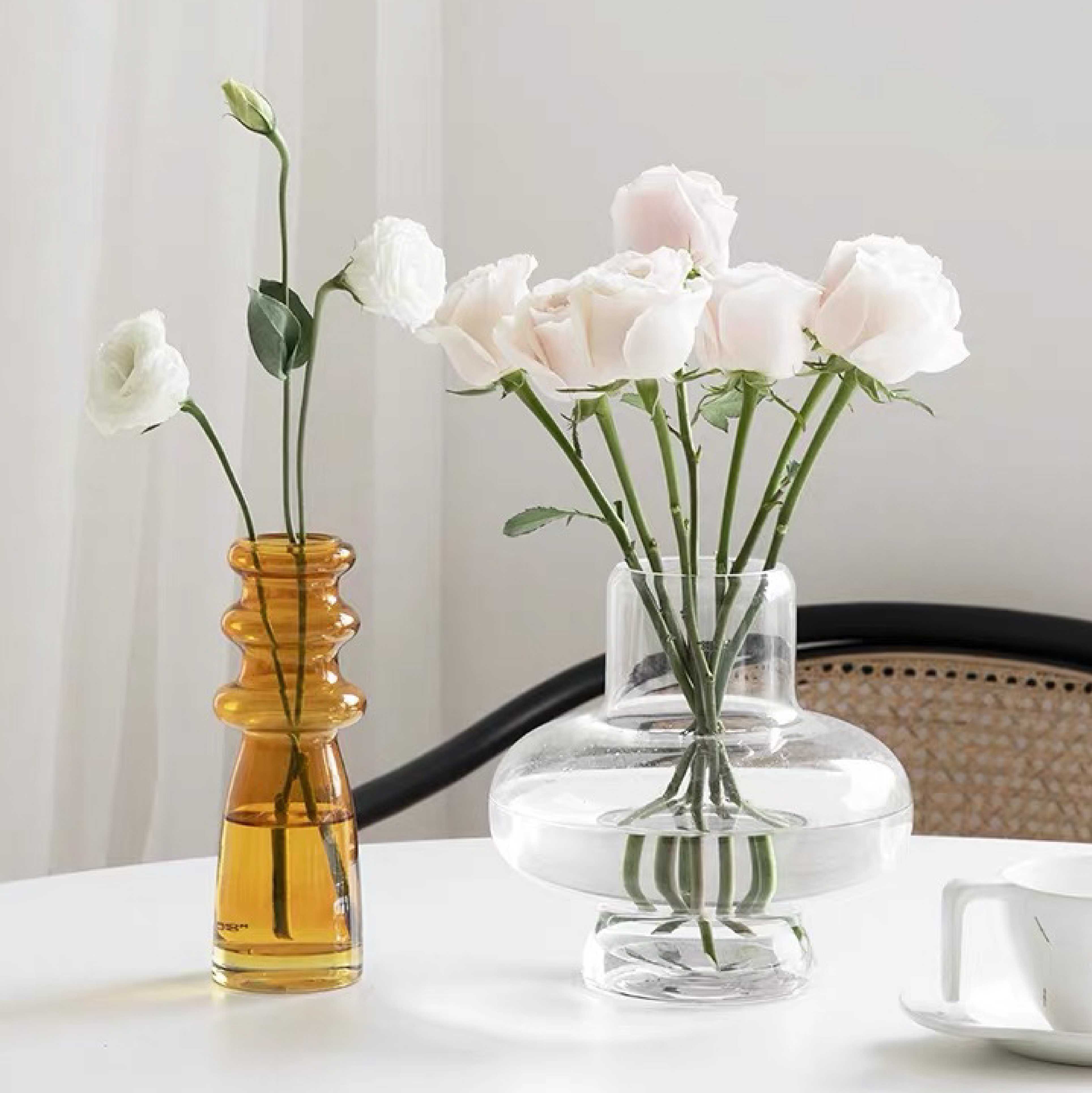Amber Duo vase set