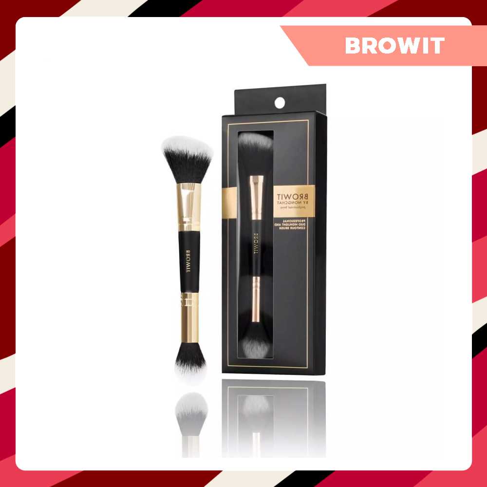 Browit Professional Duo Highlight and Contour Blush บราวอิท แปรง ดูโอ ไฮไลท์ แอนด์ คอนทัวร์