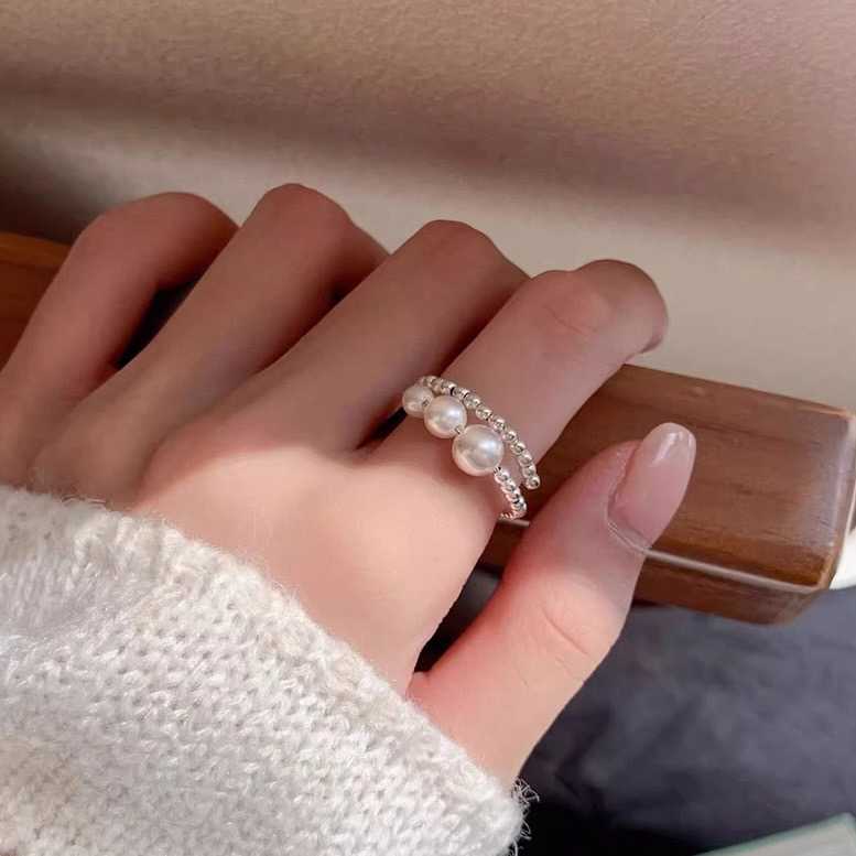 [พร้อมส่ง] 💍 แหวนลูกปัดประดับมุก สวยมากๆ | QF018
