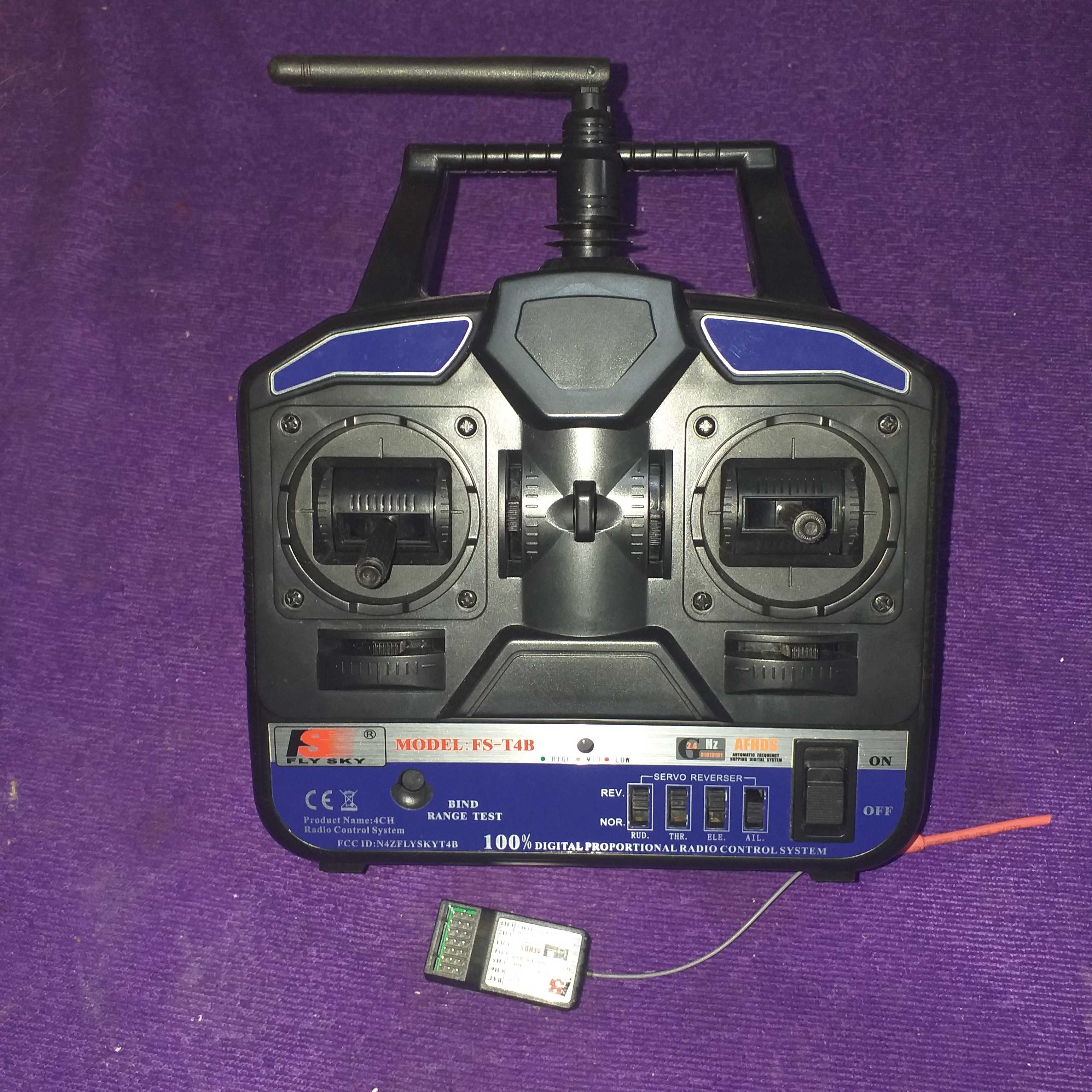 0.8K#T4BRE-0001# วิทยุบังคับ flysky FS -T4B+ receive รีโมท