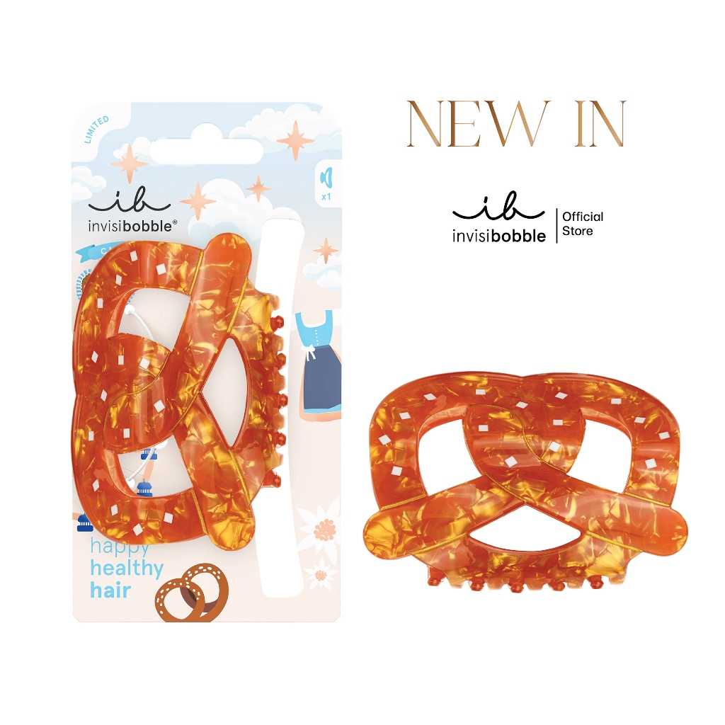 invisibobble กิ๊บหนีบผม กิ๊บติดผม ถนอมเส้นผม รุ่น Clipstar Pretzels Brezn (1 กล่องบรรจุ 1 ชิ้น)