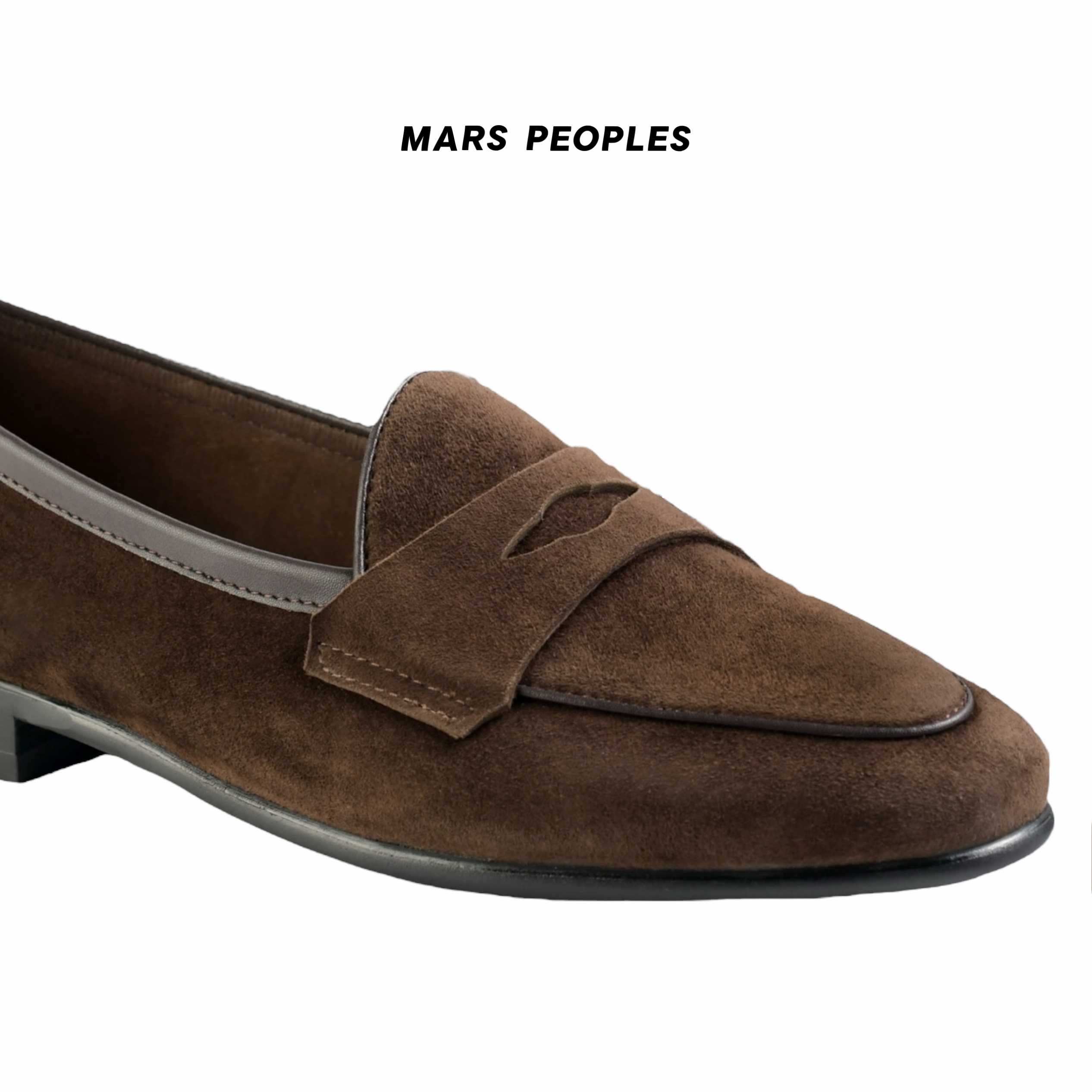 Unlined People Belgian - Dark brown suede