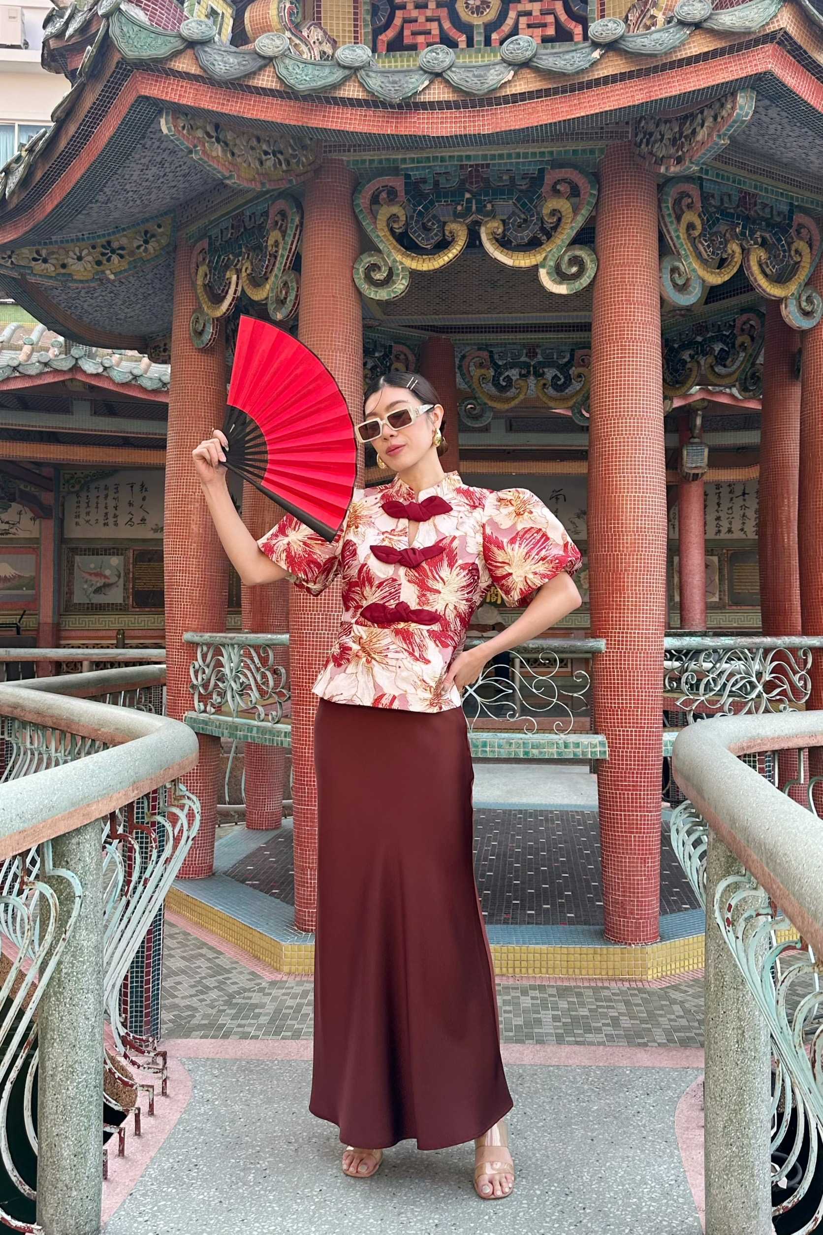 9917 SATIN MAXI SKIRT รุ่นความยาว 36 นิ้ว