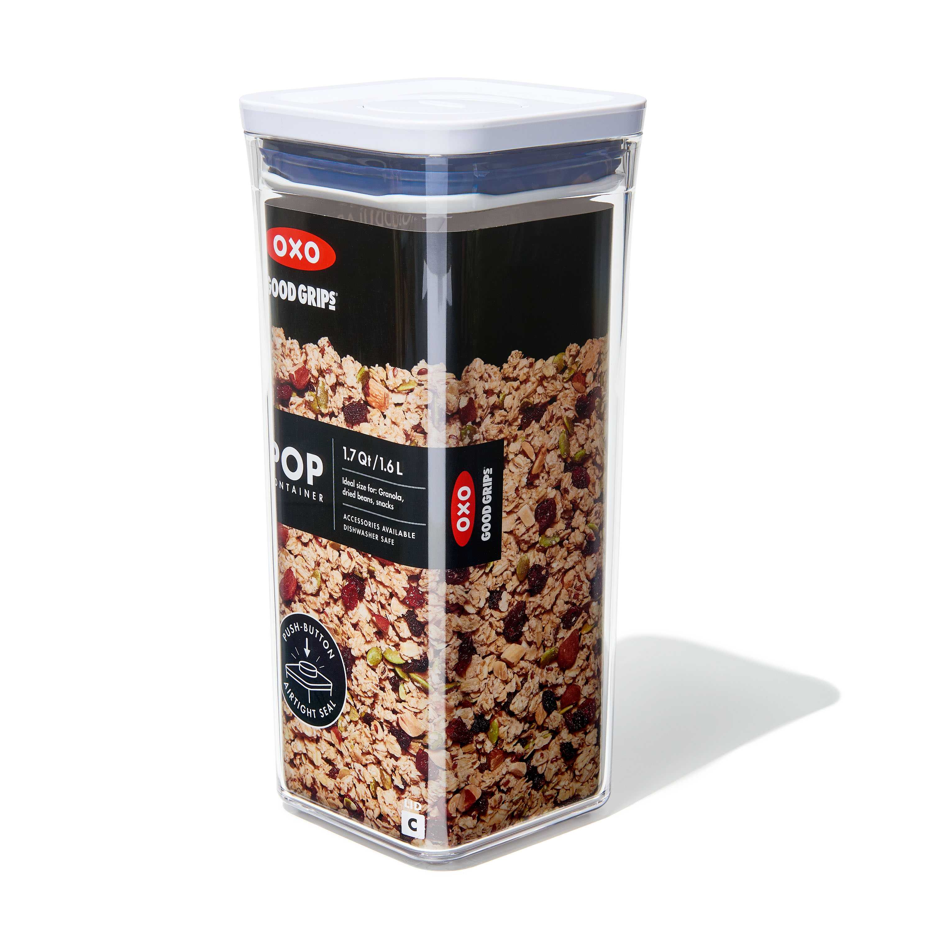 กล่องถนอมอาหาร สี่เหลี่ยมจัตุรัส ขนาดเล็ก 1.6 ลิตร l OXO GG POP CONTAINER SMALL SQUARE (1.6 L)