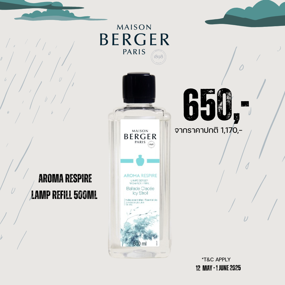 500mlAroma Respire น้ำหอมชนิดเติมตะเกียงกลิ่นอโรม่า เรสไพร์