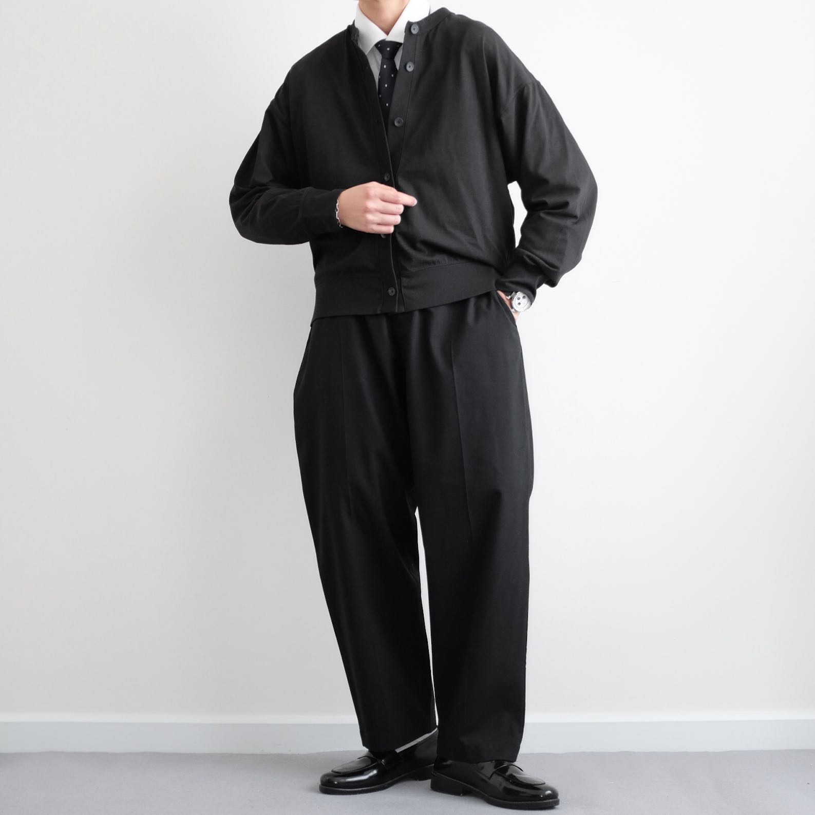 BEAMS • Cropped Cotton Carrot Slack Pants