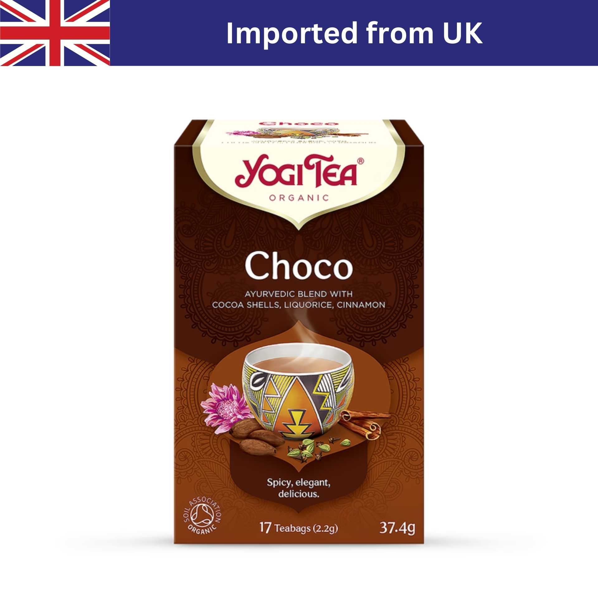 Yogi Tea Organic Choco (Cocoa Shells, Cinnamon & Liquorice) (17 Bags/ 37g) ชาซอง ชาออร์แกนิก