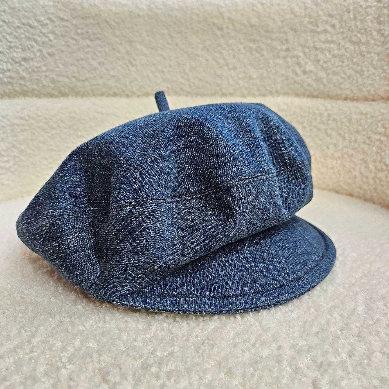 Unused หมวกทรงบาเรต แบรนด์ Dior Beret Hat Cotton Denim Size 57 สียีนส์