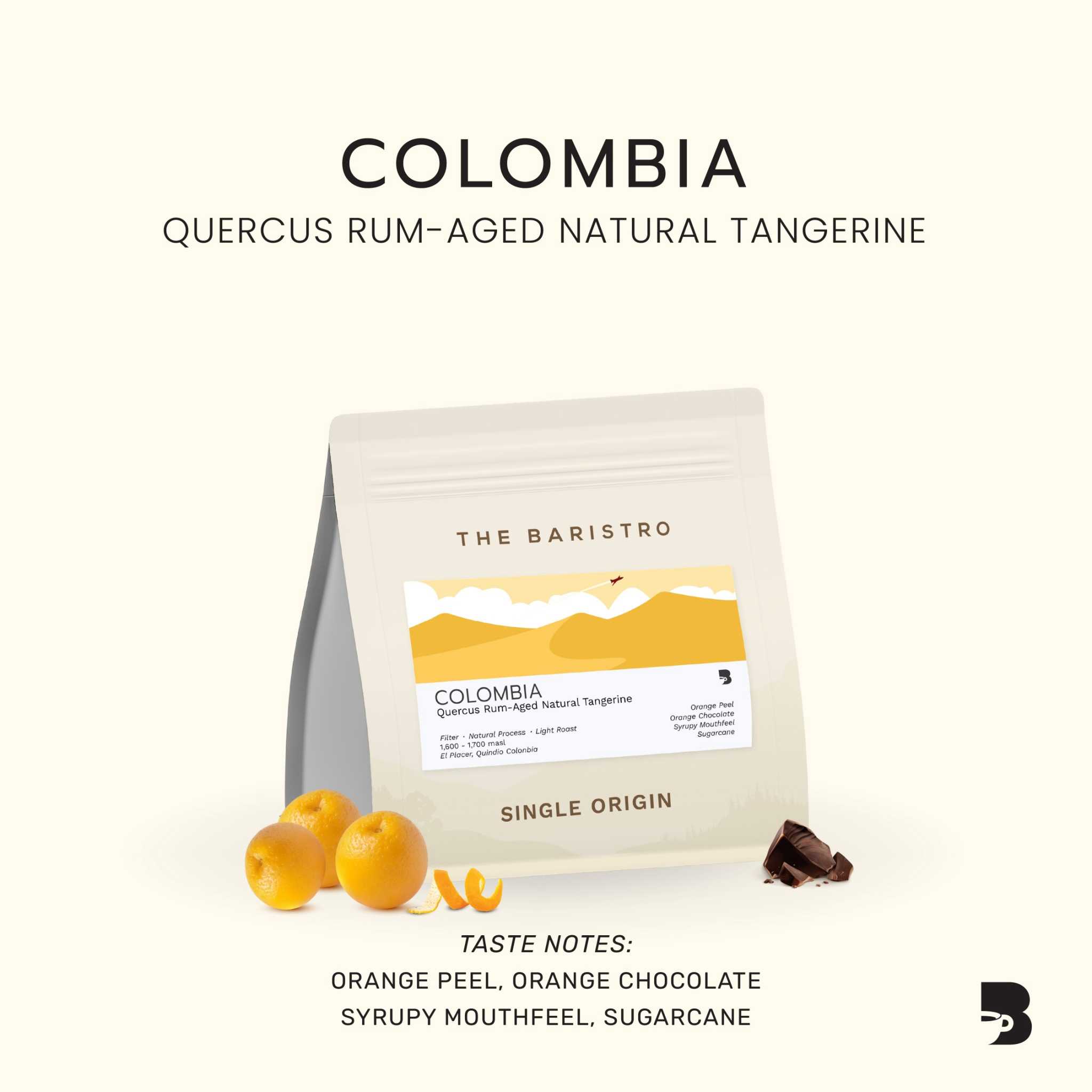 Colombia Quercus Rum-Aged Natural Tangerine