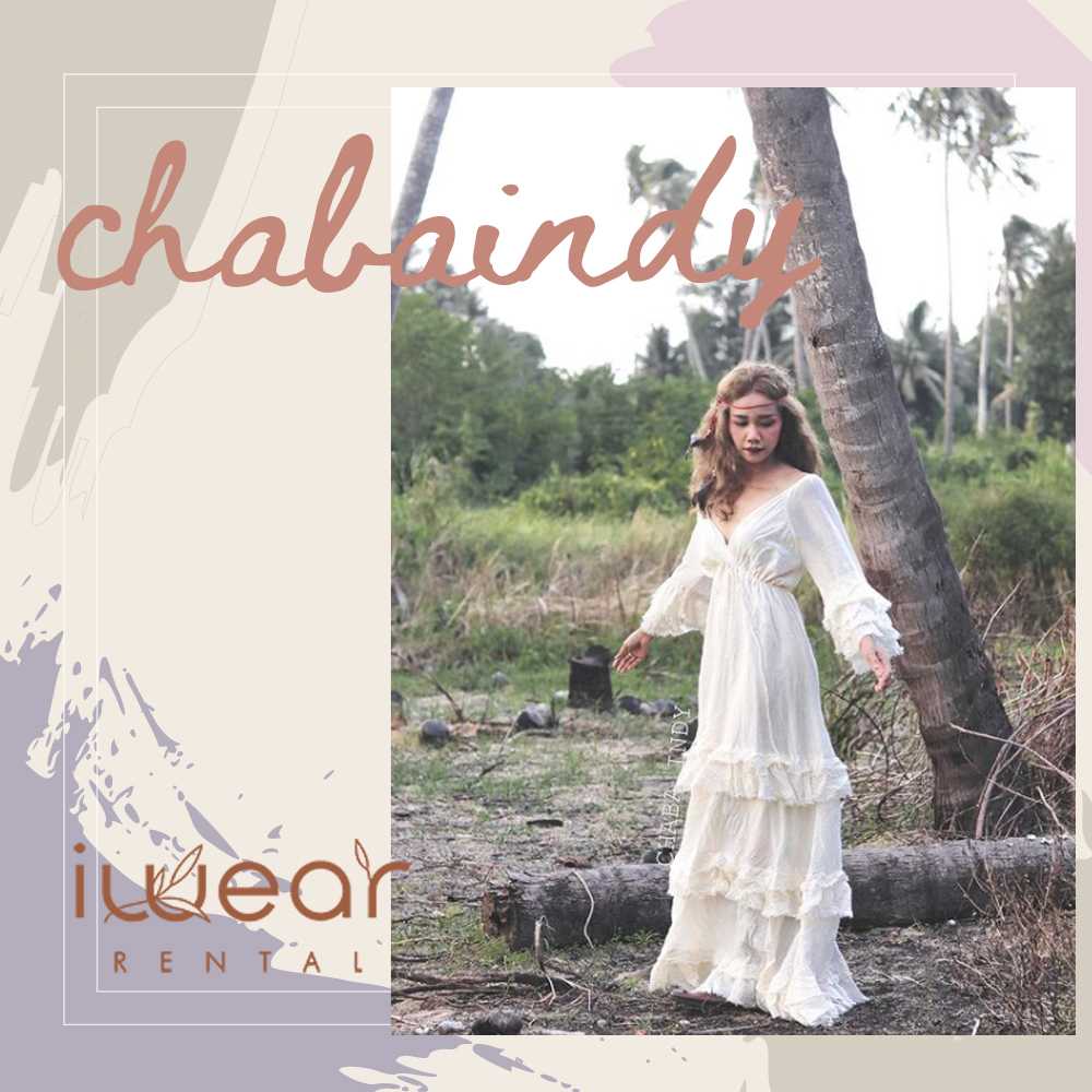 ChabaGinnyMaxiDress  Freesize / Chabaindy สีขาว