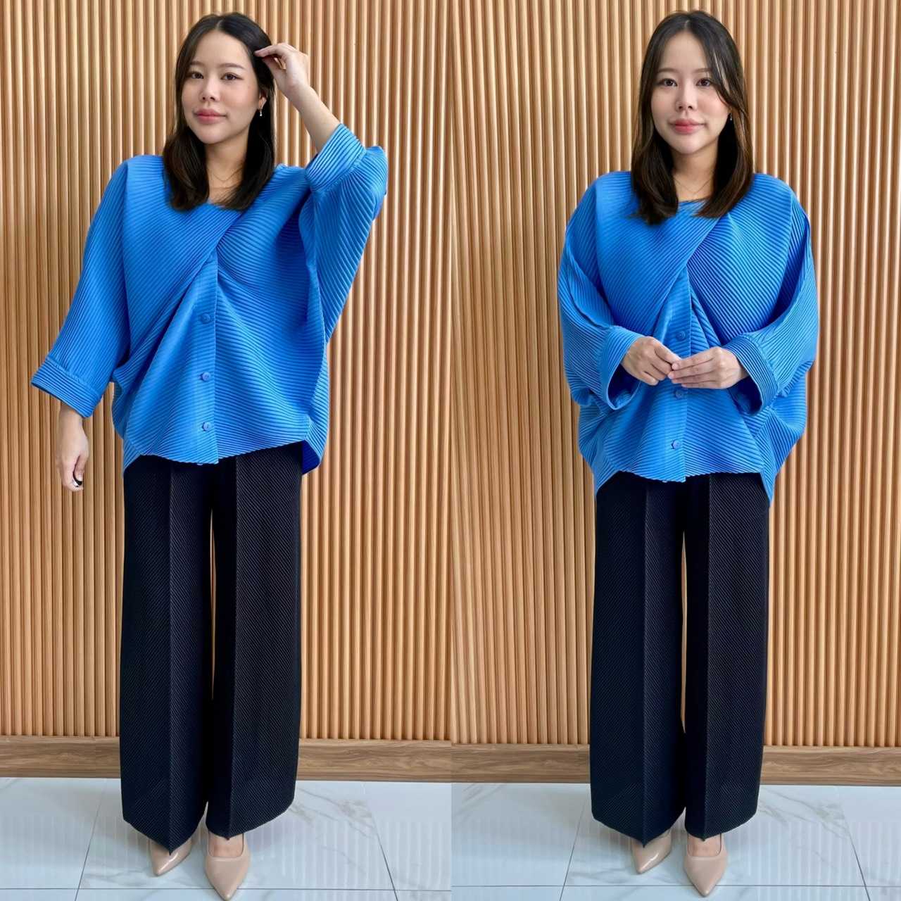 Pleatbynisa A526 เสื้ออัดพลีท เนื้อผ้าPolyester100%