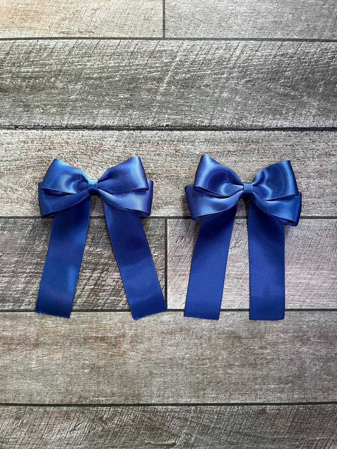 Ribbonsmom โบว์คู่เด็กผู้หญิง Back to school collection สีน้ำเงินกรม