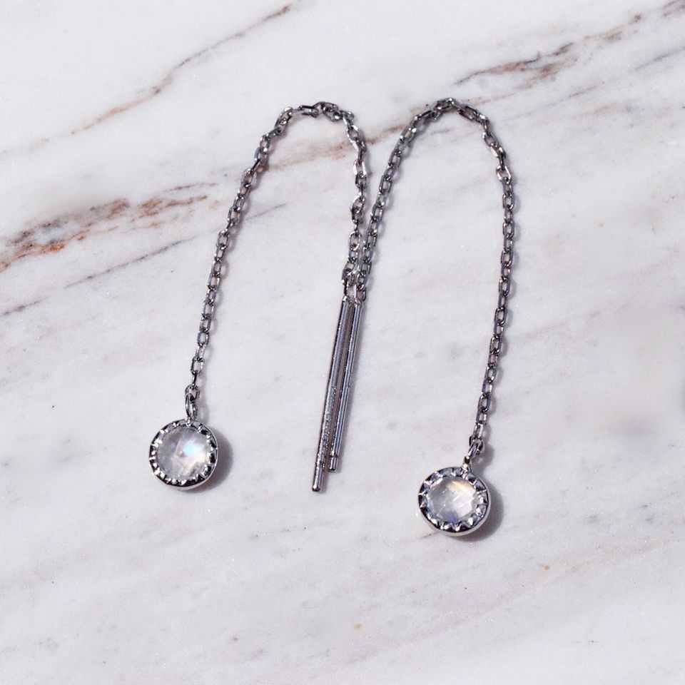ต่างหูพลอย #minimearrings รหัส E126