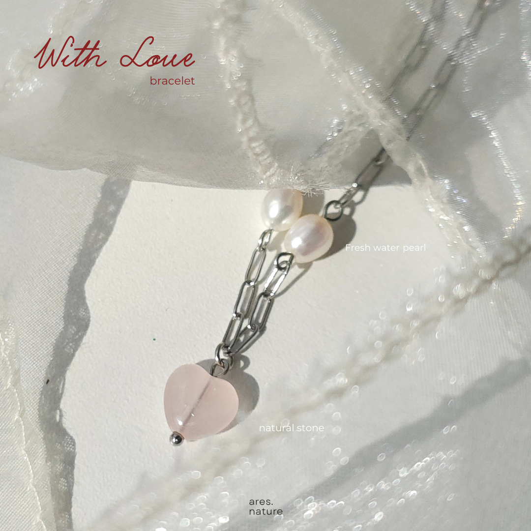 ares.nature - สร้อยข้อมือหินรุ่น With Love เลือกหินเองได้ สร้อยหินแท้