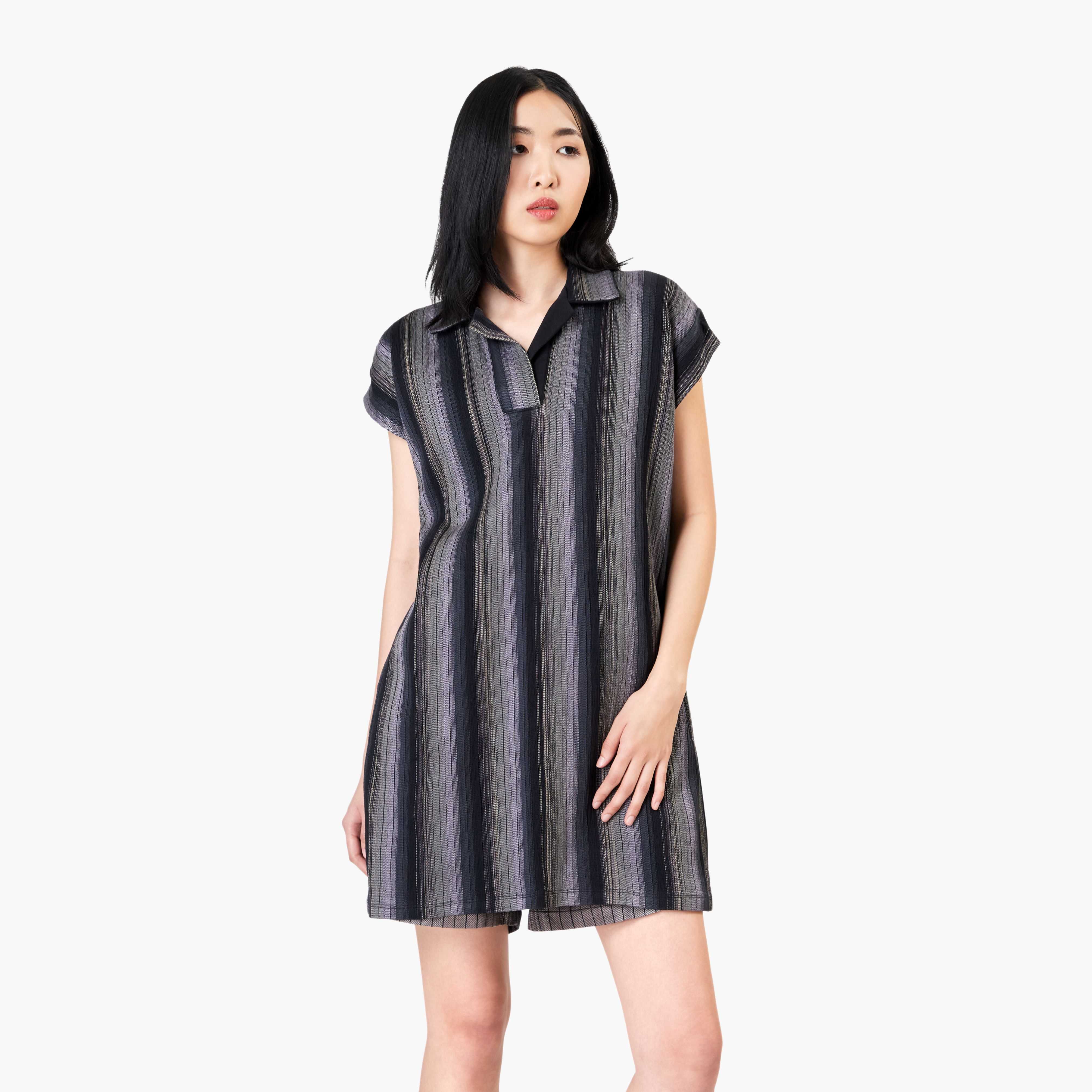 ชุดเดรส DoiTung Everyday SS24/D75 Mix Grey & Black #F