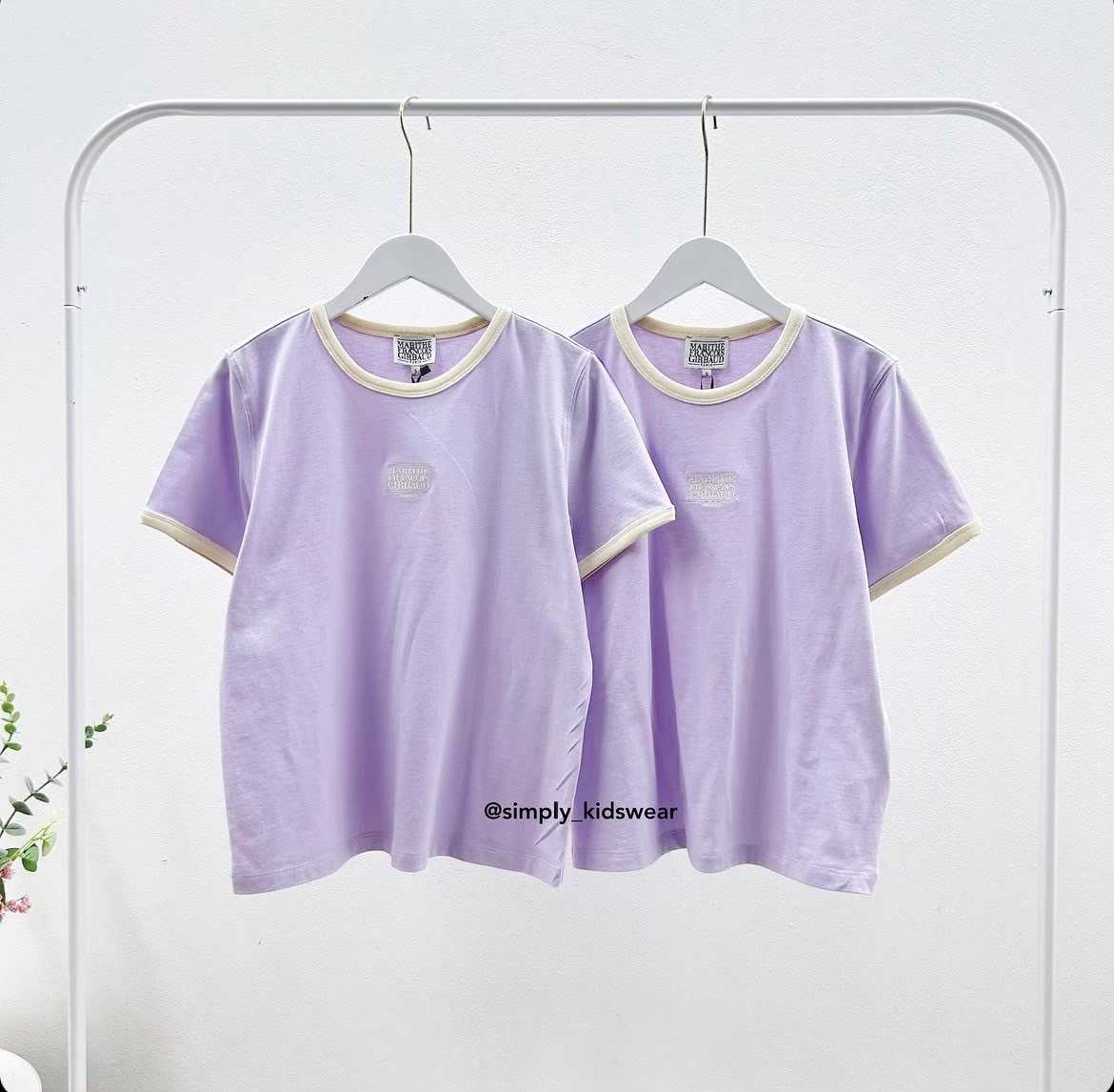 พร้อมส่ง Marithe Women Small Logo Riger T-Shirt ( Purple )