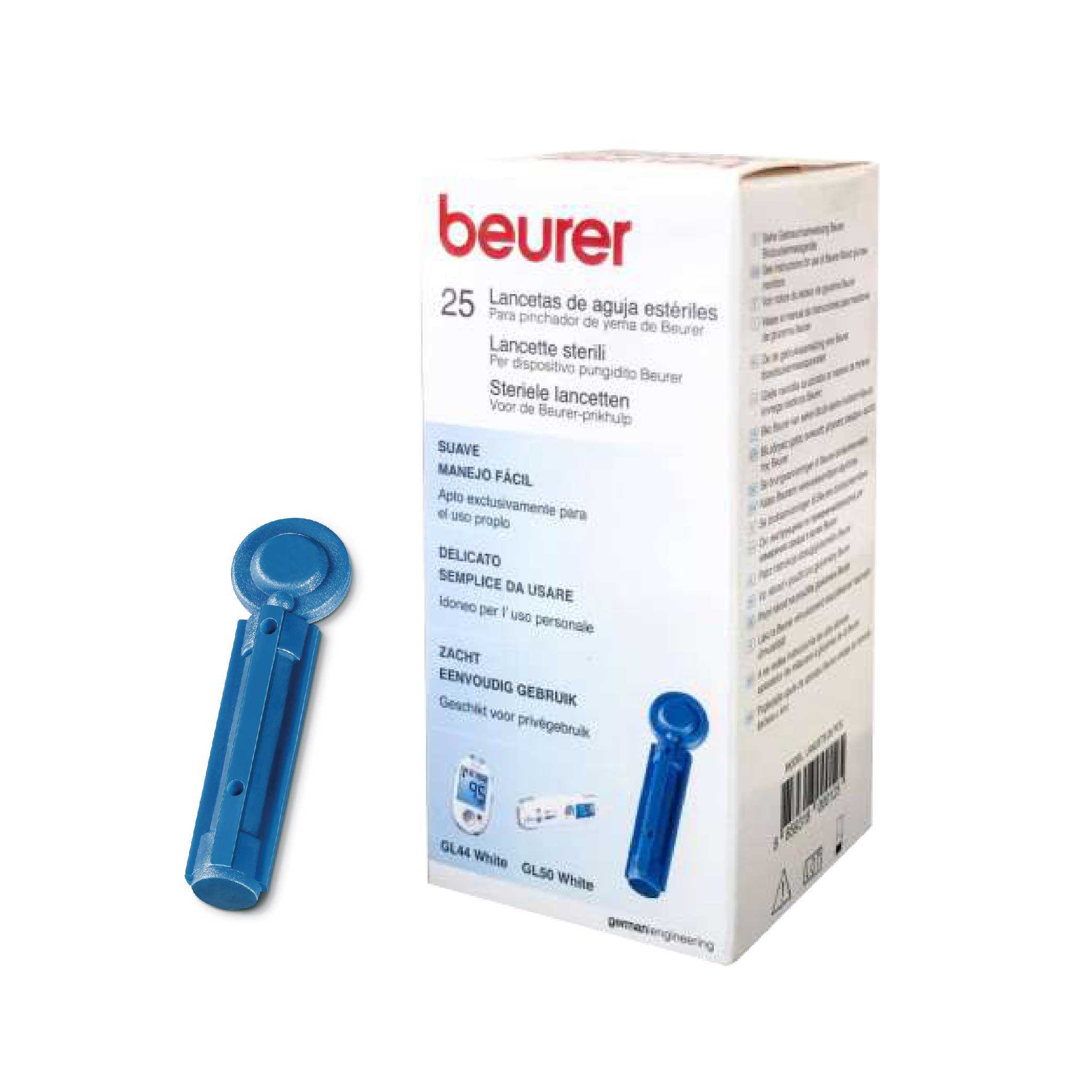 [บรรจุ 25 ชิ้น]Beurer เข็มสำหรับปากกาเจาะเลือดรุ่น GL44 / GL50 | Sterile Lancet Needles for GL44, 50