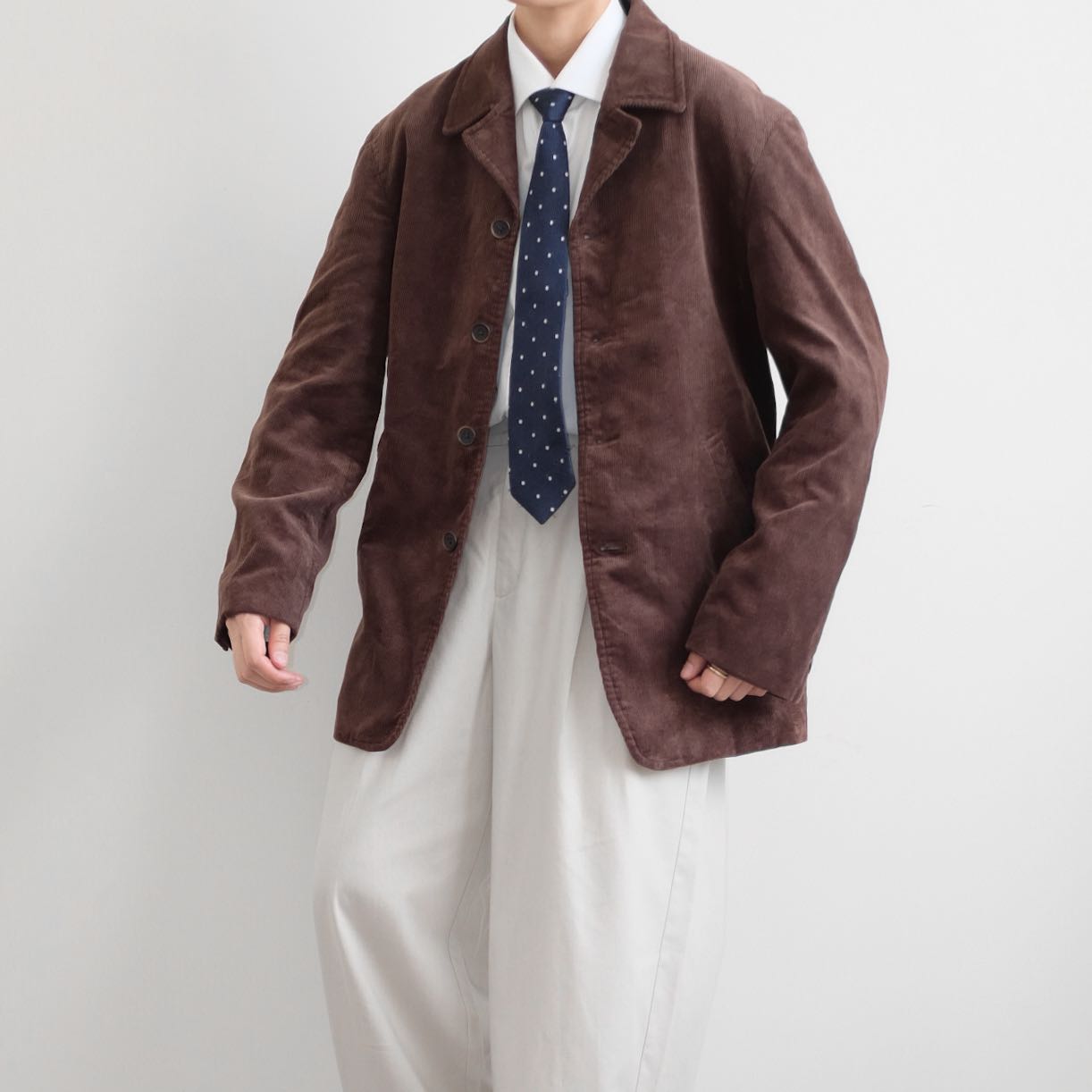 TATTICA • Corduroy Cotton Oversized Blazer Suit 