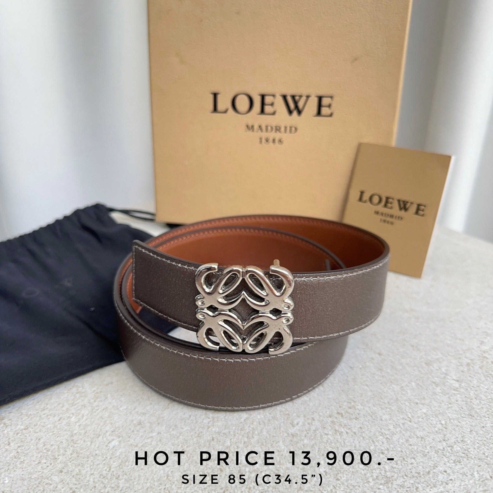 Loewe Belt Reversible - Taupe/Brown Size 85