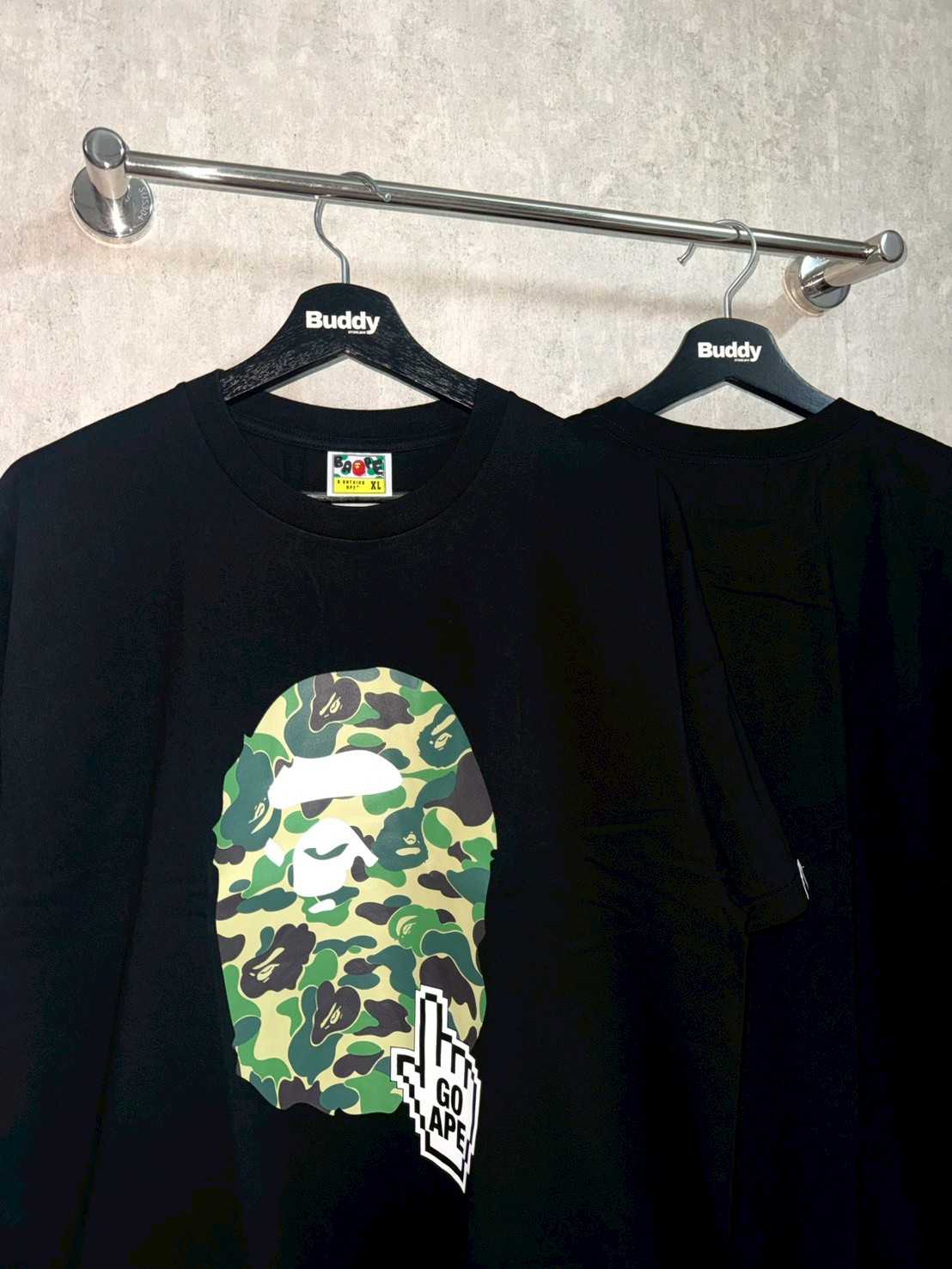 ABC CAMO GO APE POINTER APE HEAD TEE BAPEC Green
