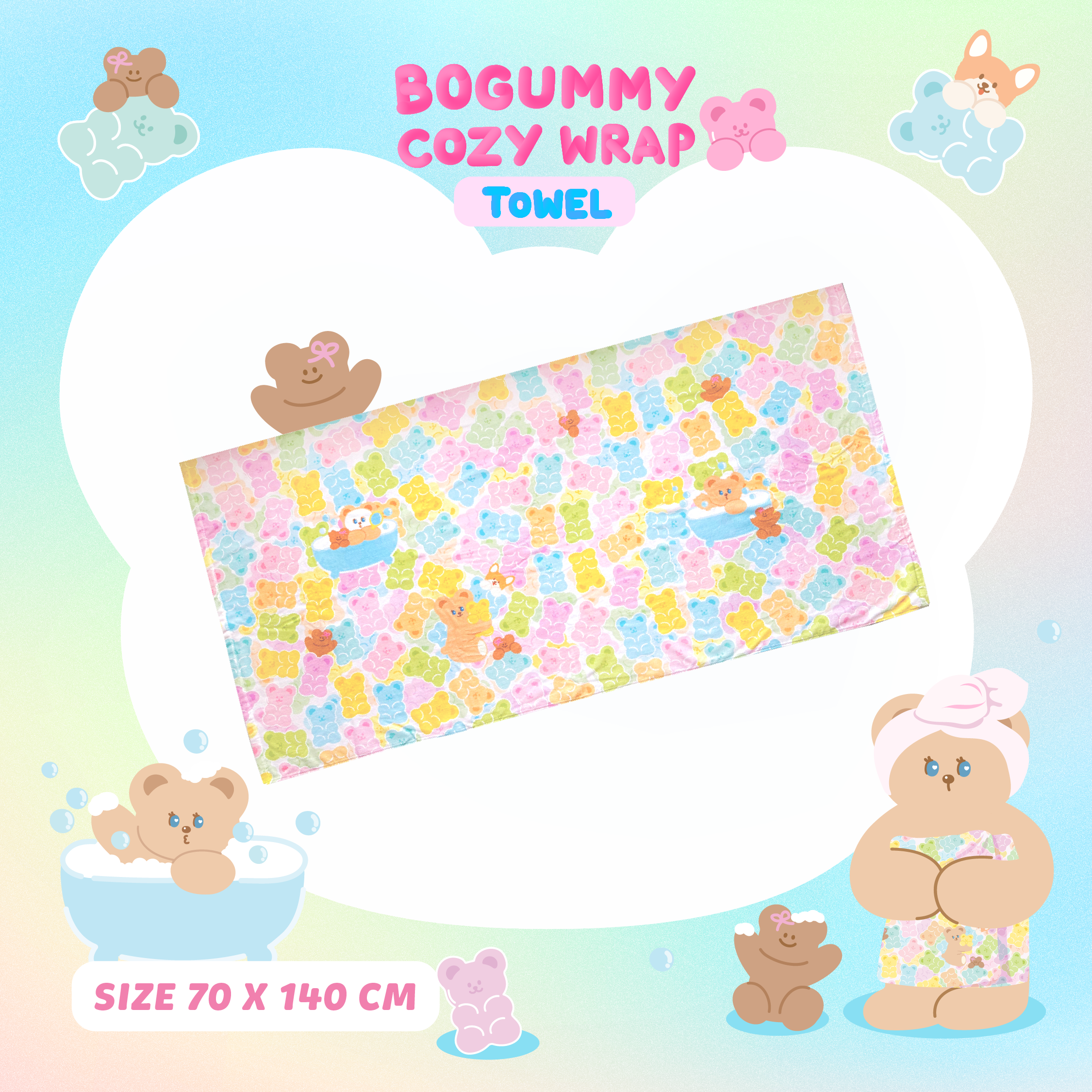 Bogummy Cozy Wrap Towel l Hej Bonnie Official