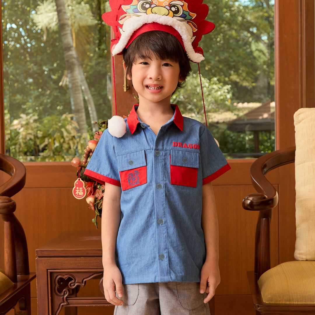 e'clat เสื้อเชิ้ตตรุษจีนเด็กชาย SKU-9063