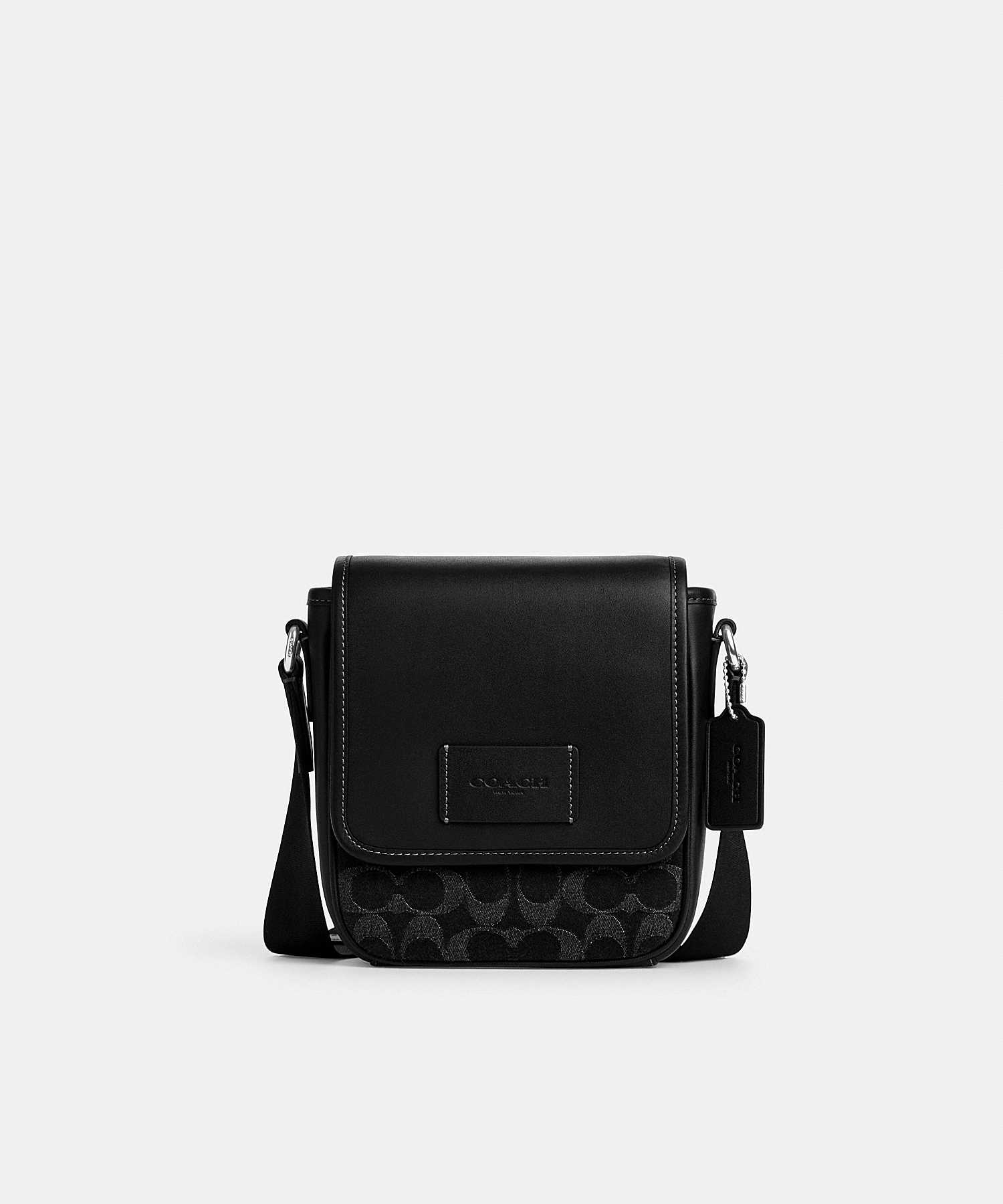 COACH LUCAS CROSSBODY BAG IN SIGNATURE DENIM CAJ32 SV/BK