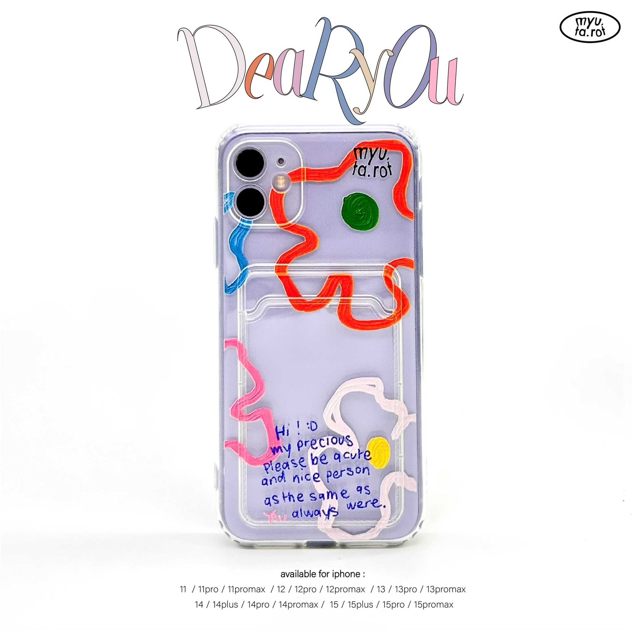 iPhone case with card holder - Dear you