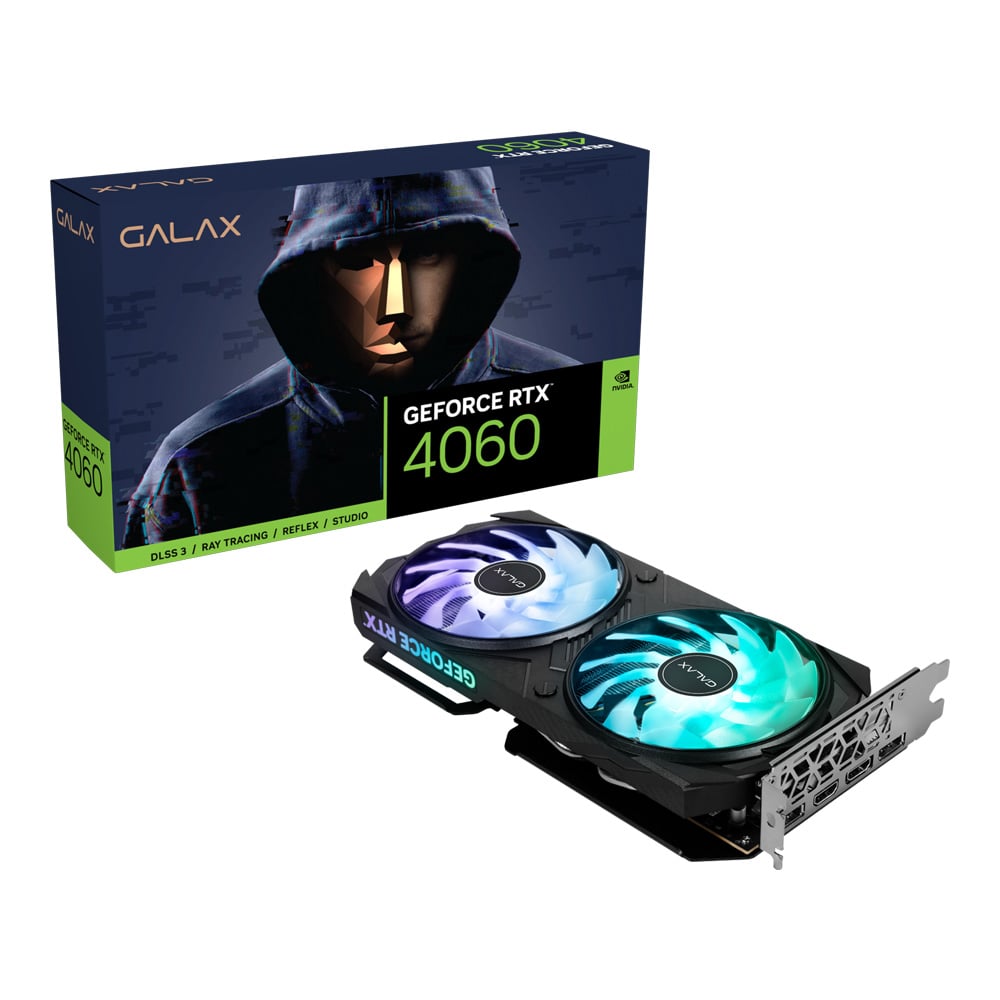VGA (การ์ดแสดงผล) GALAX GEFORCE RTX 4060 EX 1-CLICK OC - 8GB GDDR6