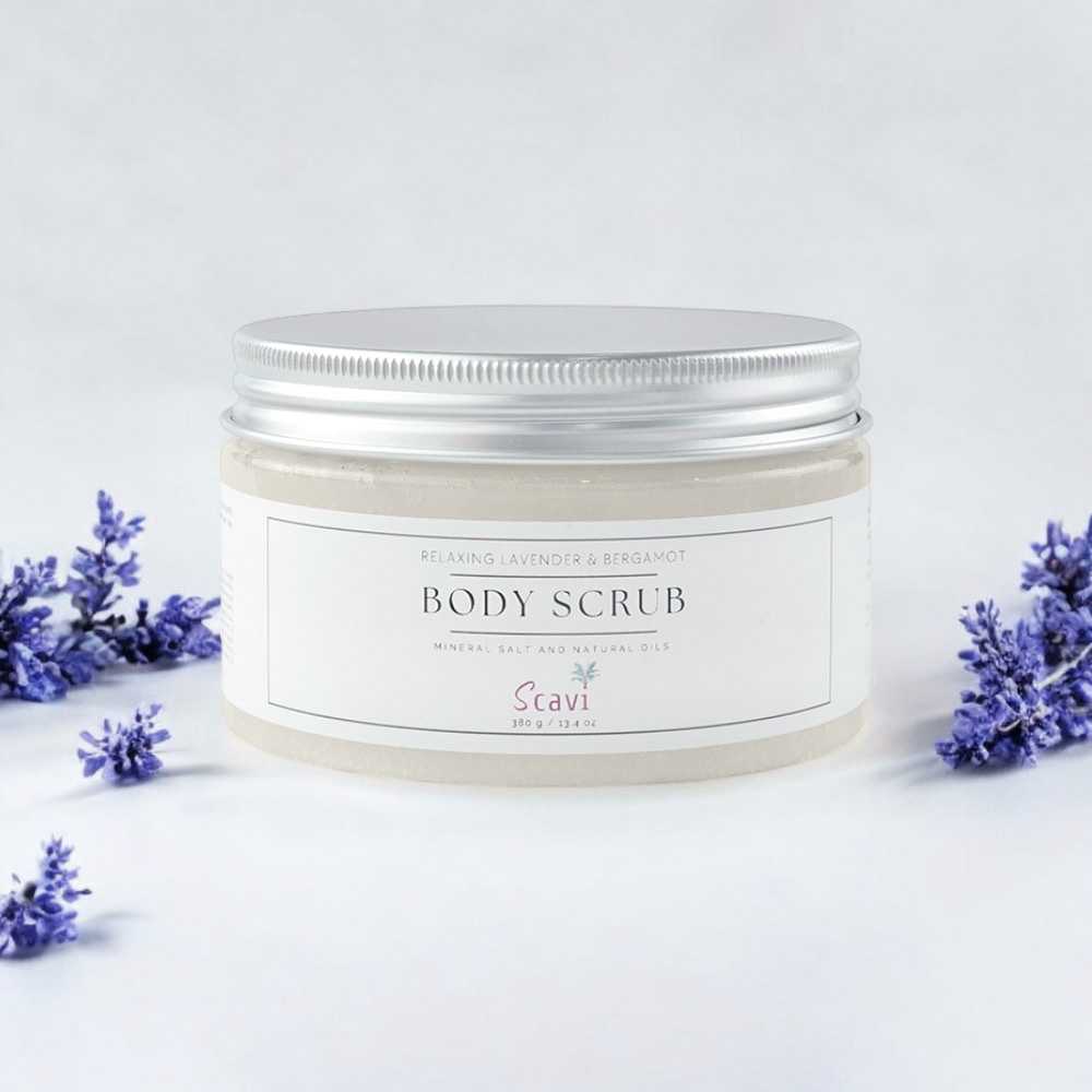 Body scrub salt scrub (Lavender & Bergamot) เกลือขัดผิว สครับผิว เกลือสปาขัดผิว