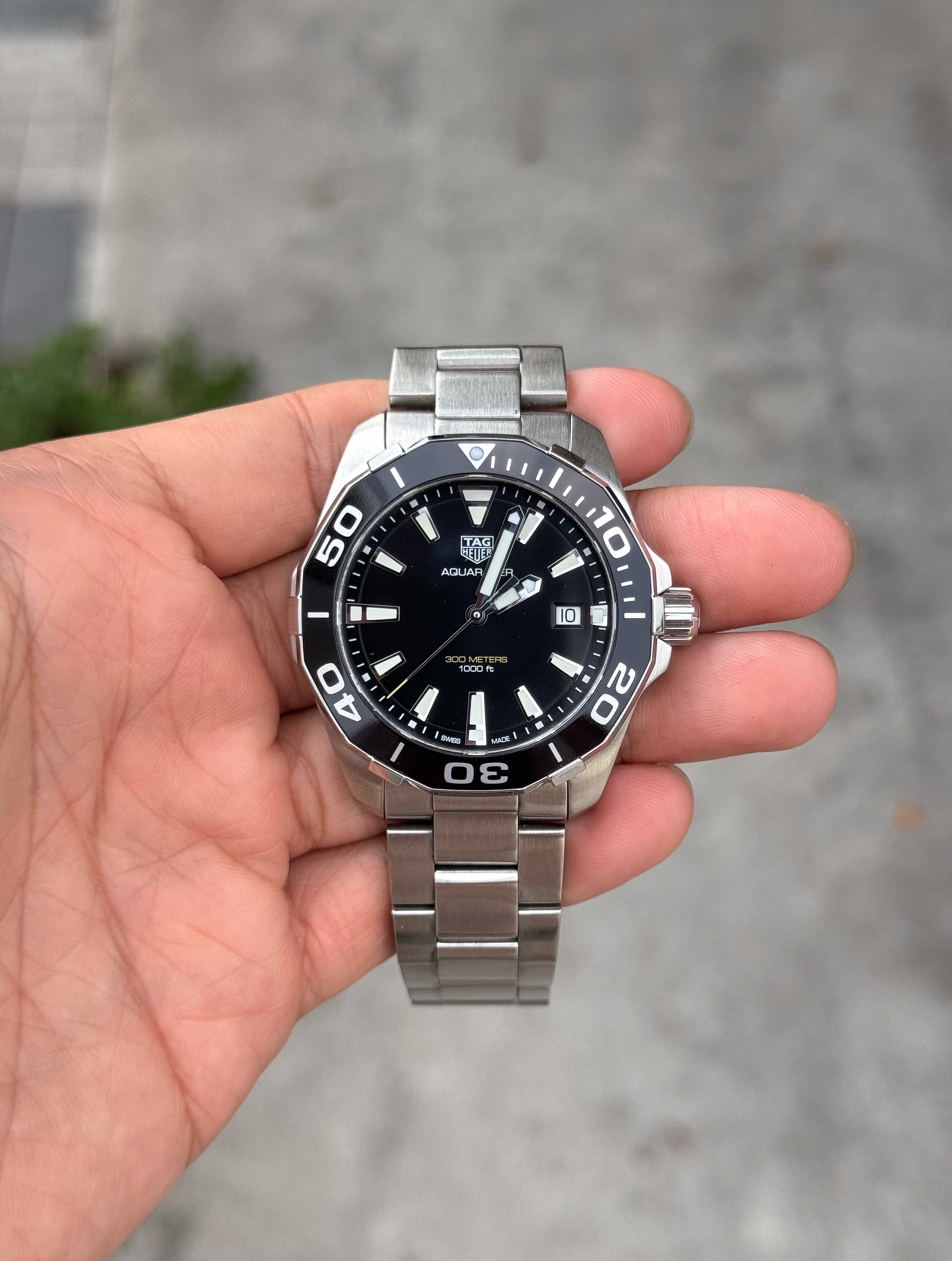 Tag Heuer Aquaracer King Size Quartz หน้าดำ ขอบฟิล์ม