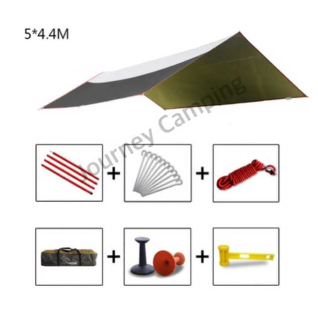 Fly sheet Vidalido ทรงสี่เหลี่ยมผืนผ้า ขนาด 5x4.4 เมตร