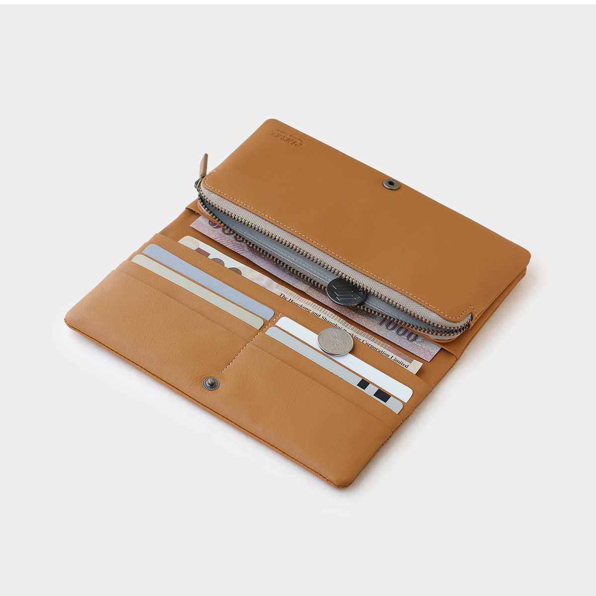 pinsel long wallet : apricot tan