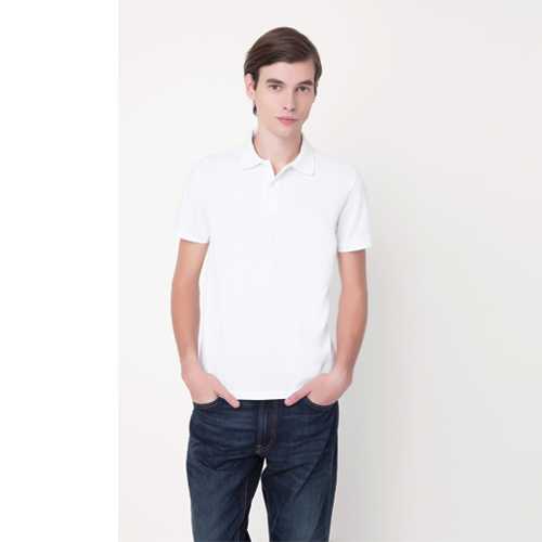 เสื้อปีเก้โปโล Pique Polo - White