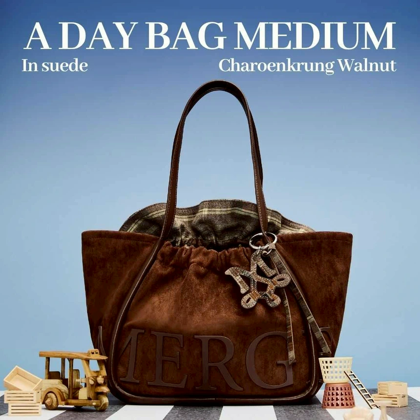 MERGE A Day Bag Medium -  Charoenkrung Walnut
