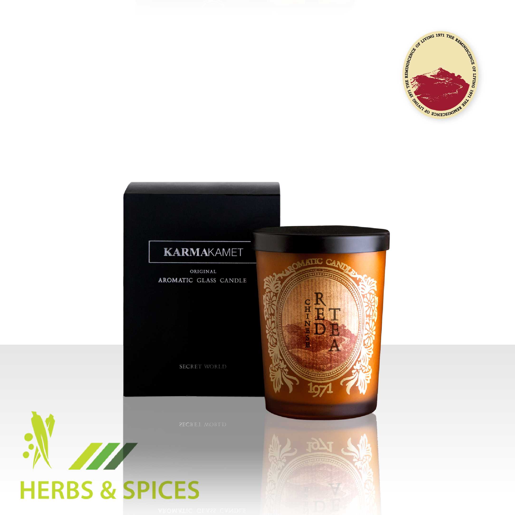 Original Aromatic Glass Candle / Herbs and Spices