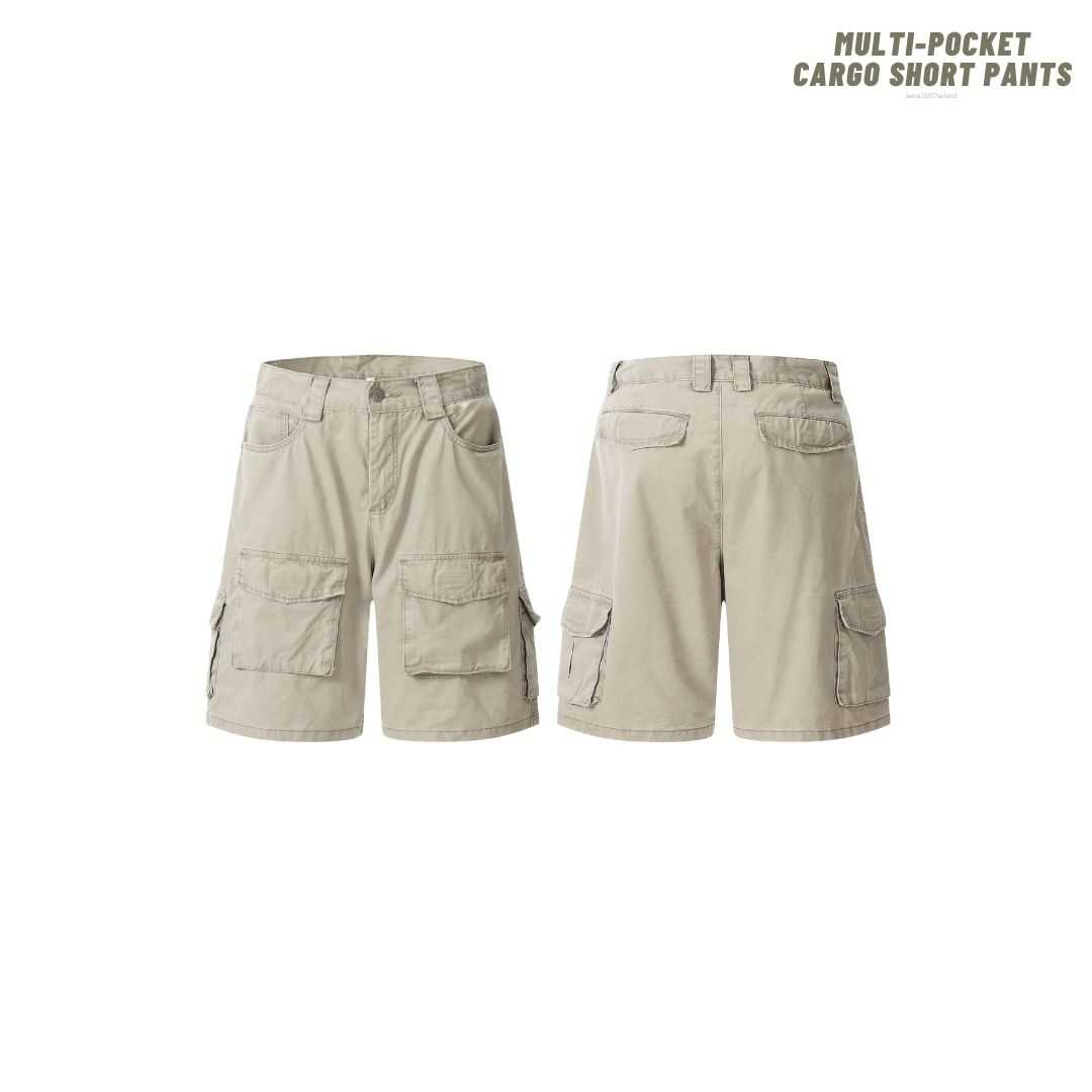 (พร้อมส่ง) Jeera168 Multi-Pocket Cargo Short pants