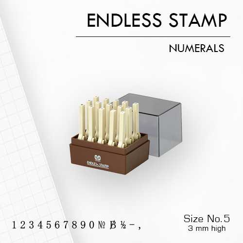 SANBY ตรายางประกอบได้ รุ่น ENDLESS STAMP ชุดตัวเลข #5 (ขนาดอักษร 3 มม.)