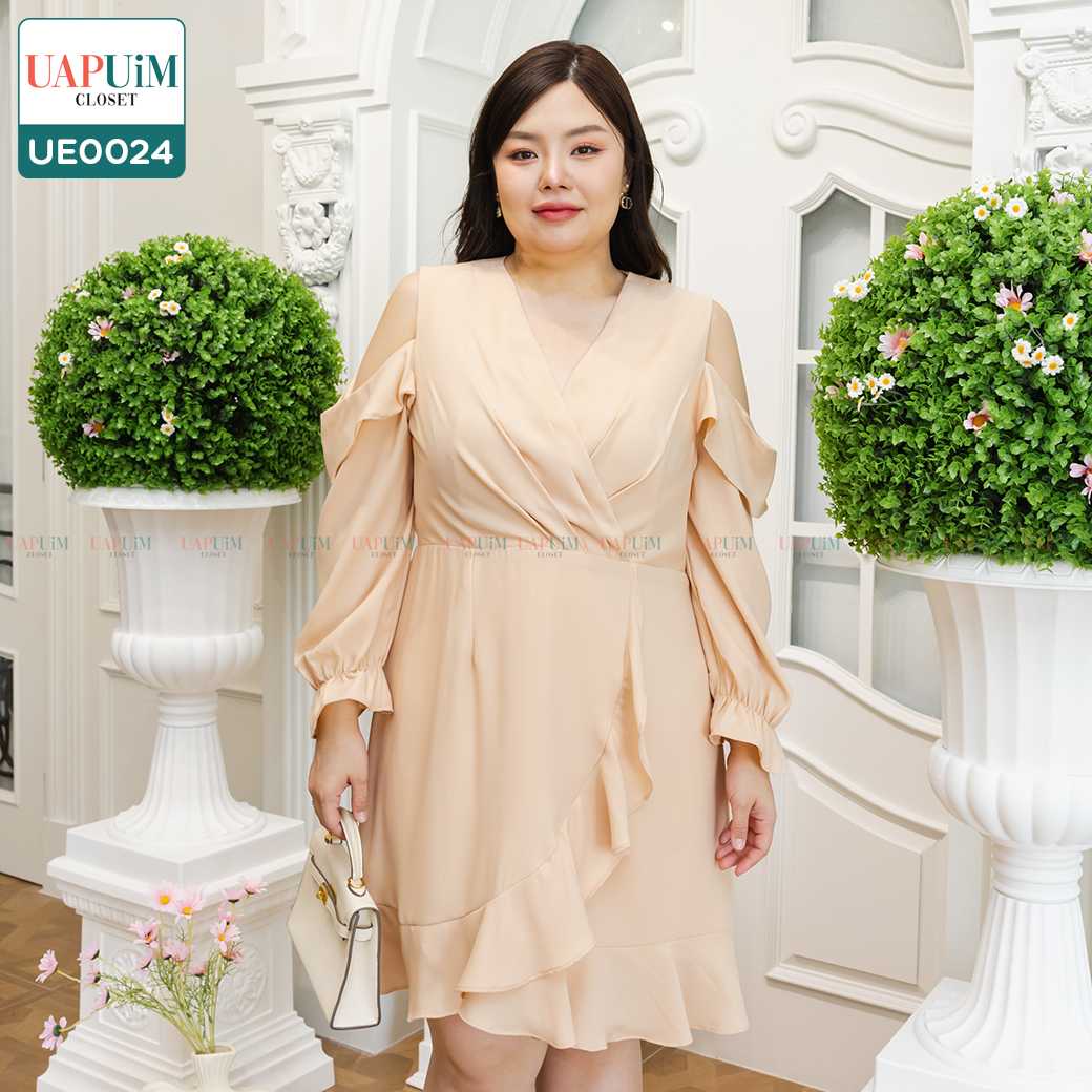 (UE0024) ชุดเดรส สาวอวบ