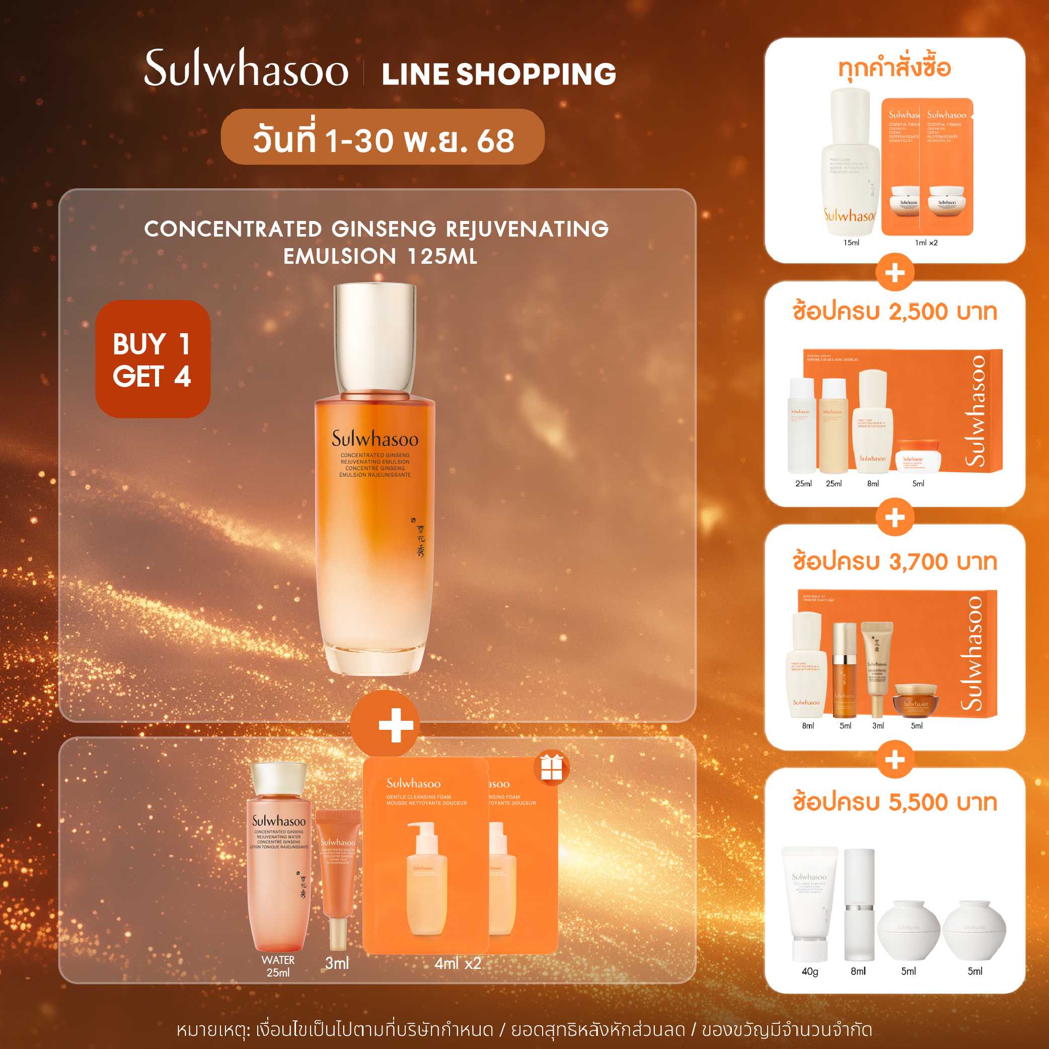 New! Concentrated Ginseng Rejuvenating Emulsion 125ml.