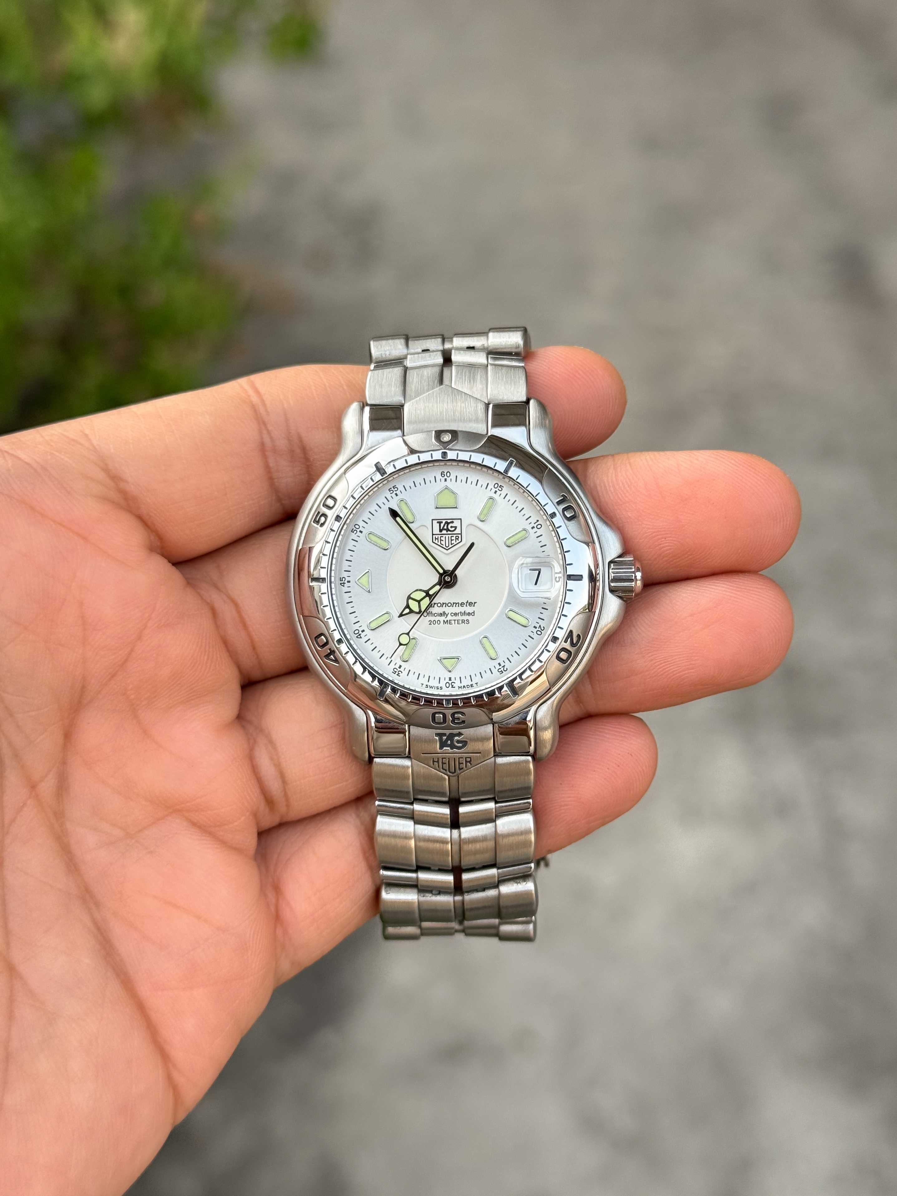 Tag Heuer S6000 (กระดูกงู) King Size Chronometer Automatic Silver Dial
