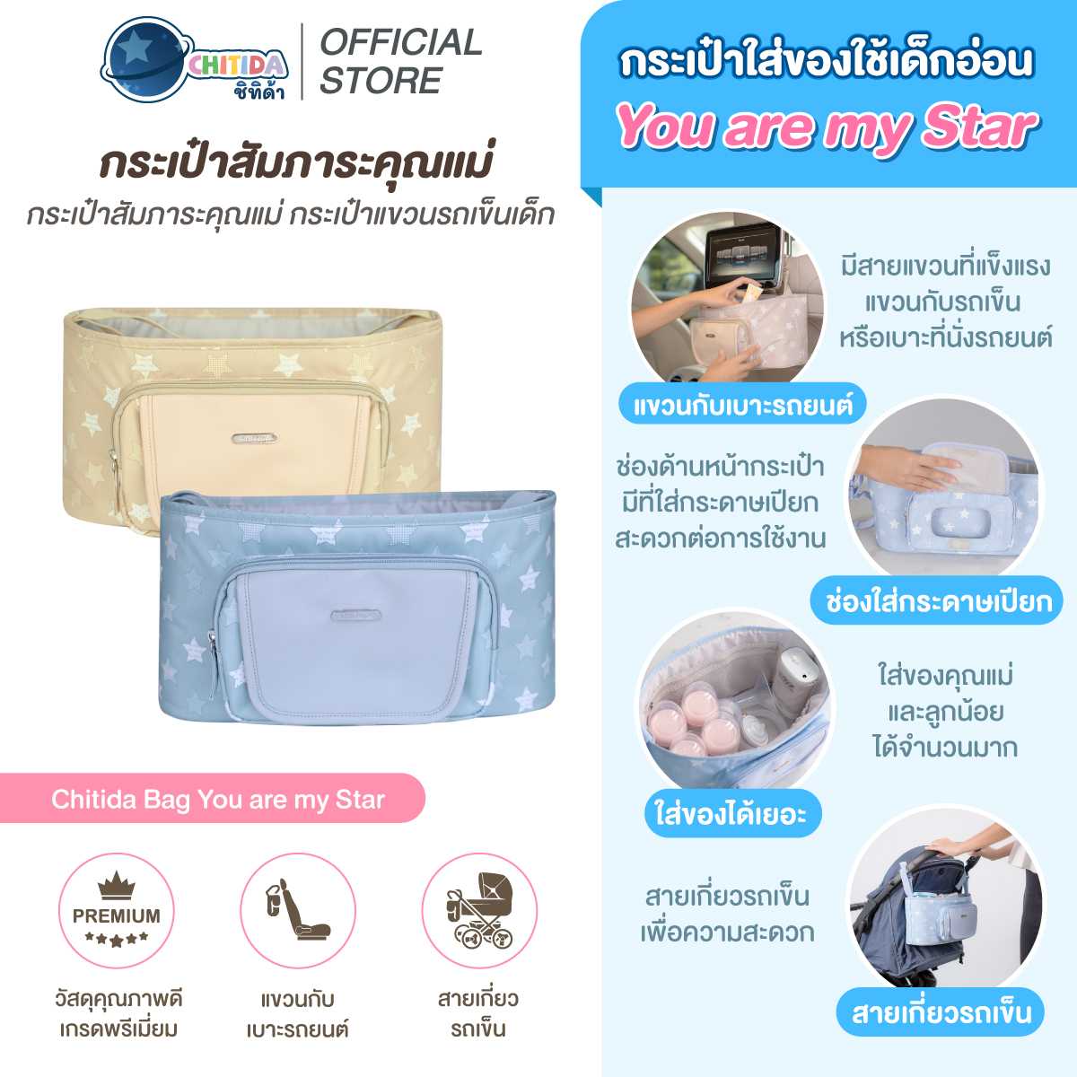 Promotion - กระเป๋าสัมภาระ​คุณแม่ รุ่น You Are My Star