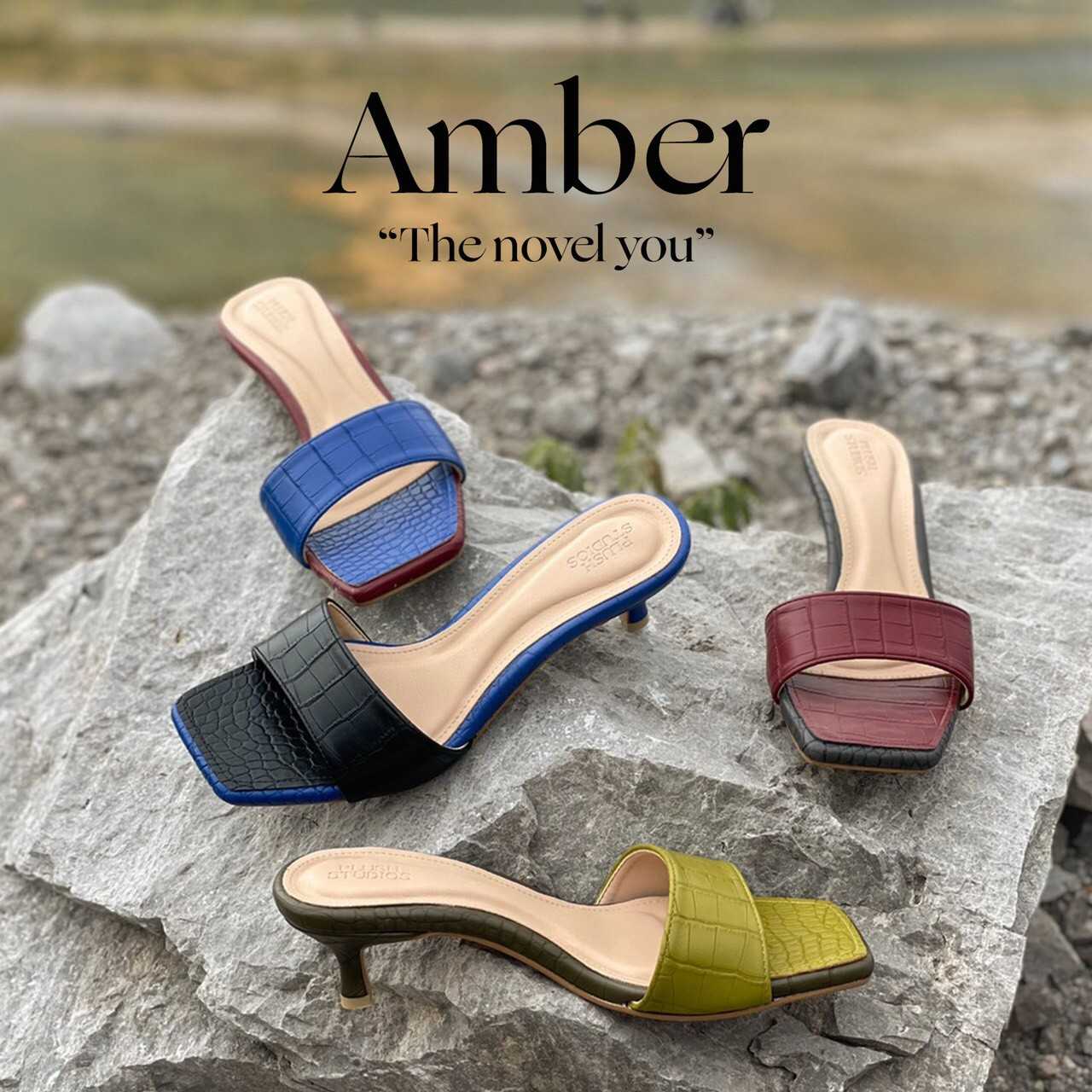 รองเท้า Plush Studios Kitten heels รุ่น Amber Novel you   #CLEARANCE #ลดราคา